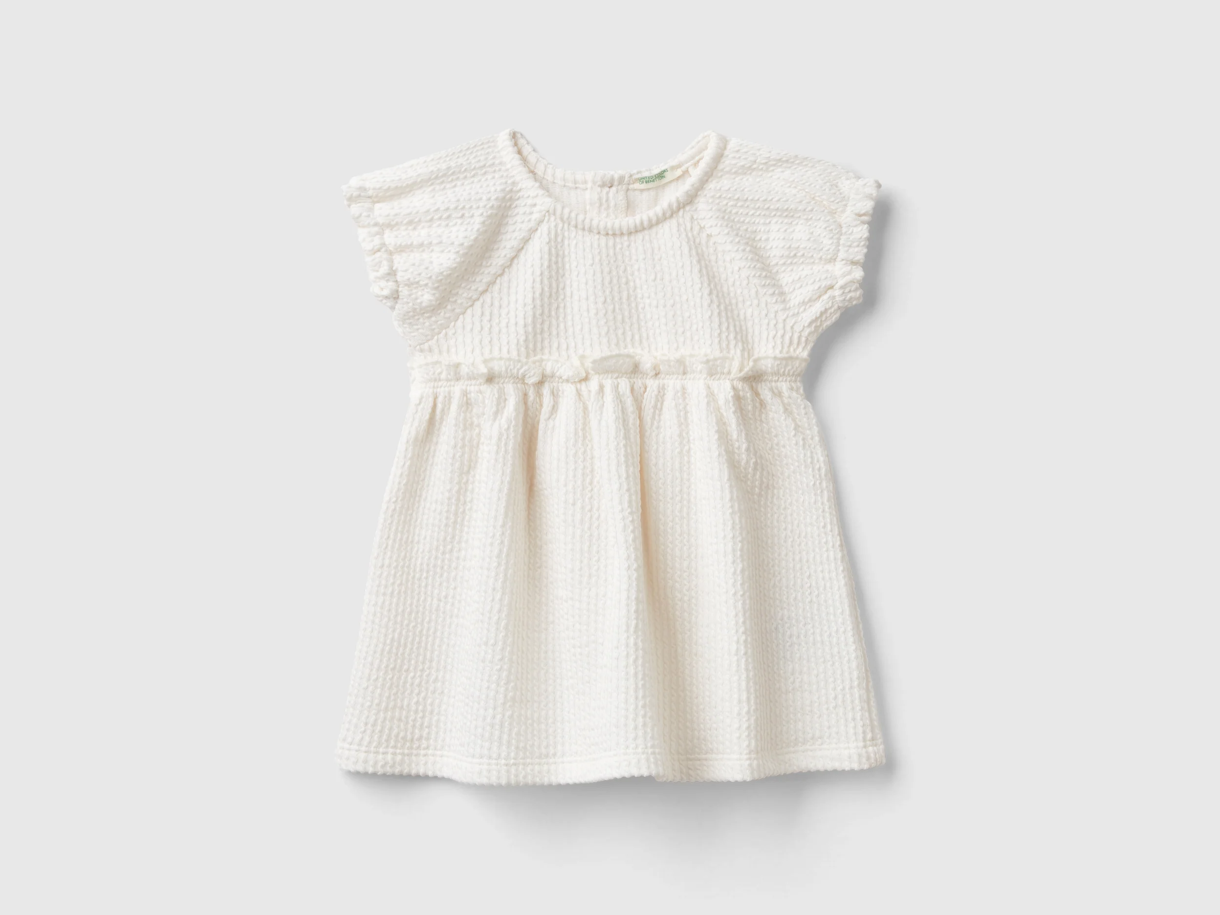 Abito jacquard con rouches