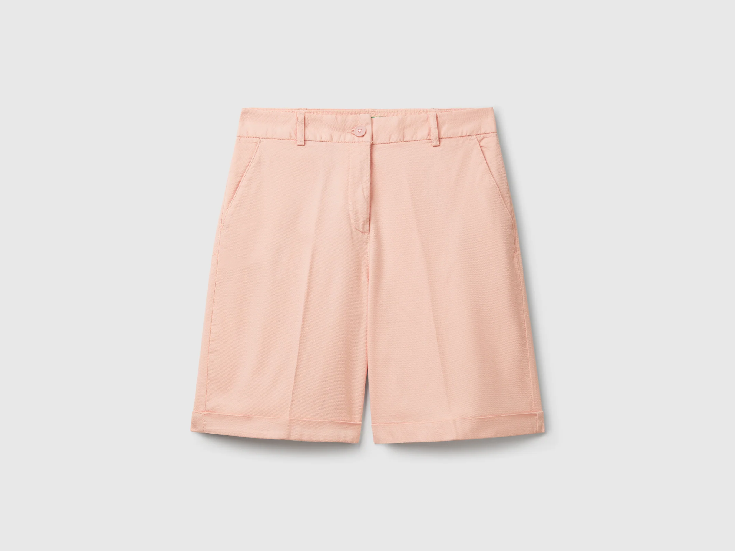 Bermuda con risvolto in cotone stretch