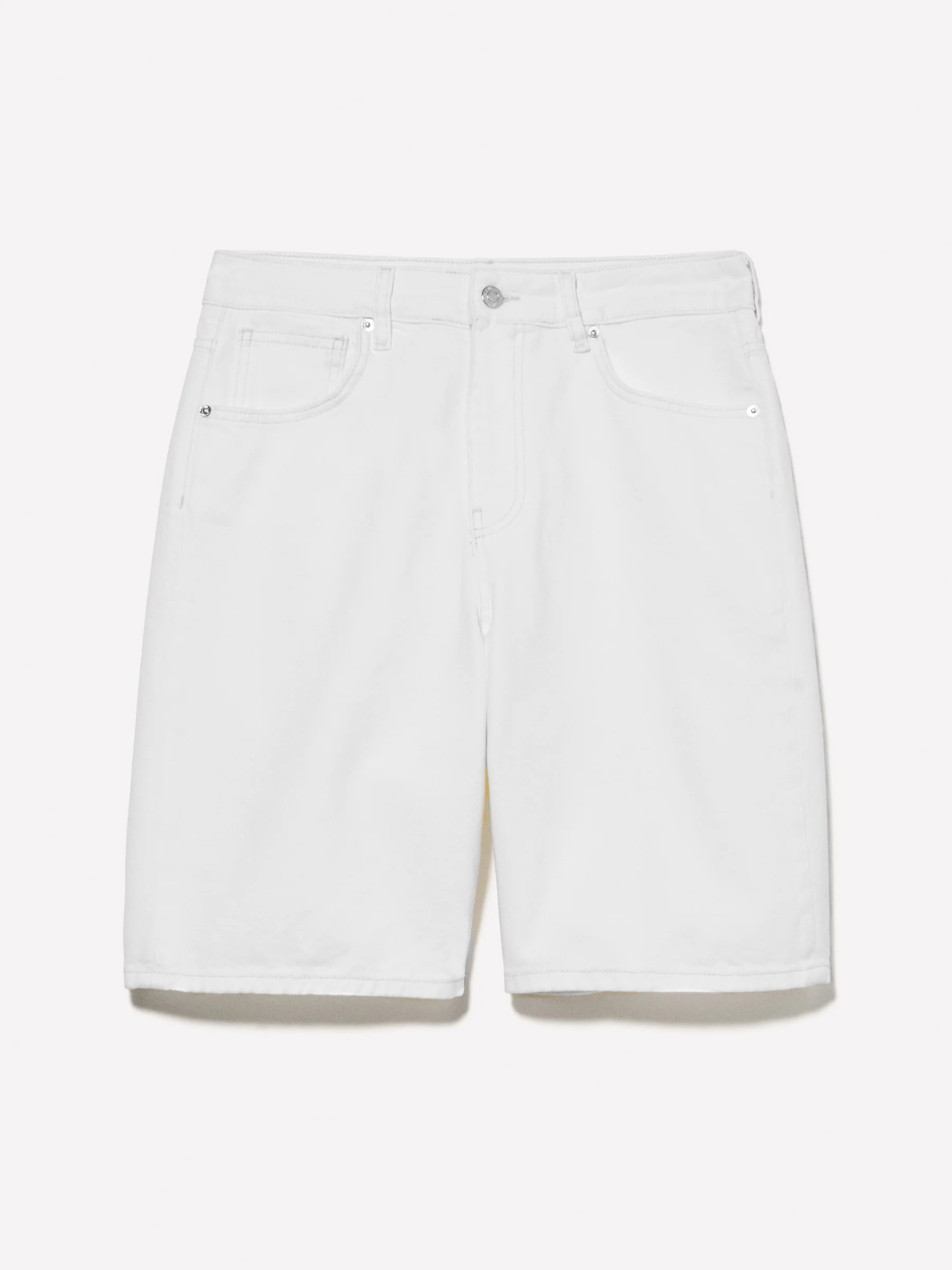 Bermuda di jeans beige relaxed fit