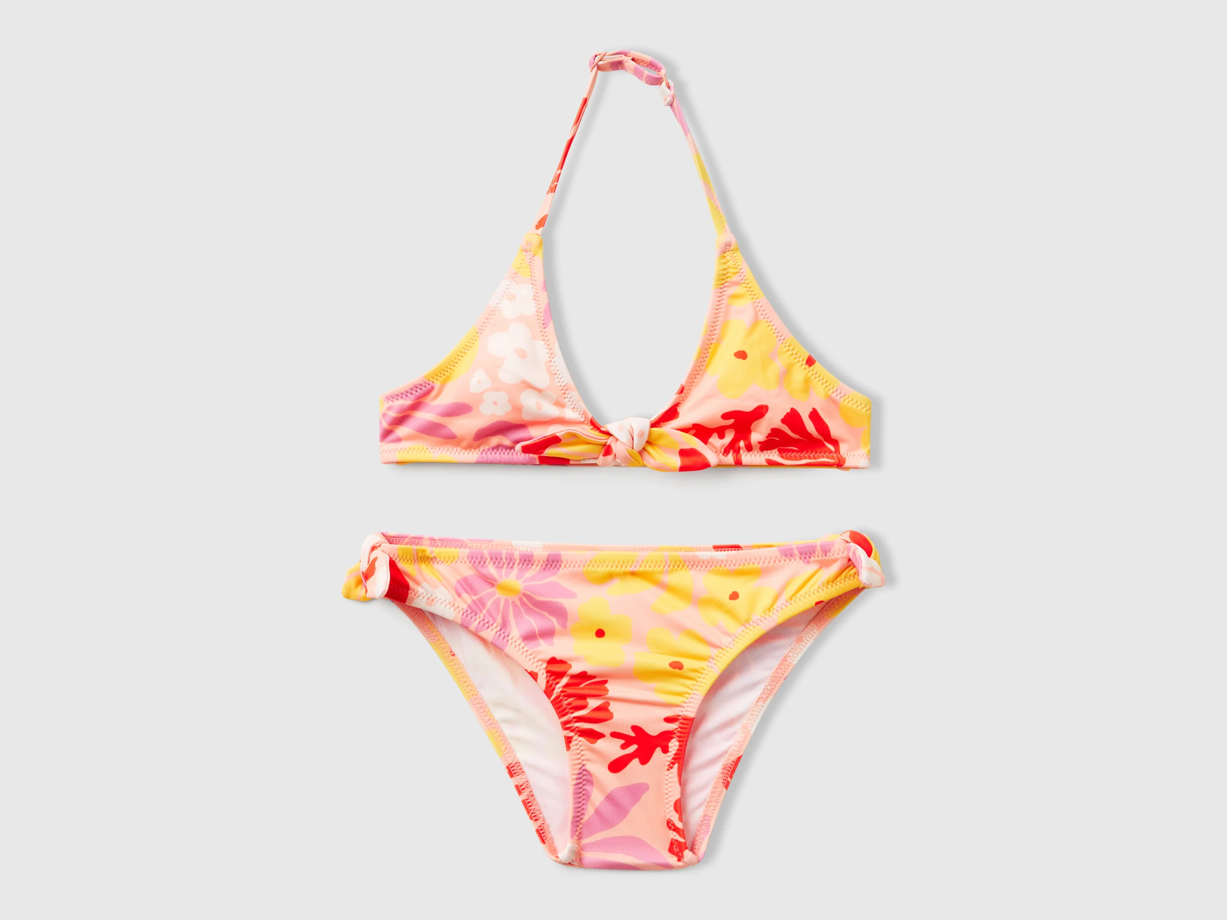 Bikini mare con stampa fiori
