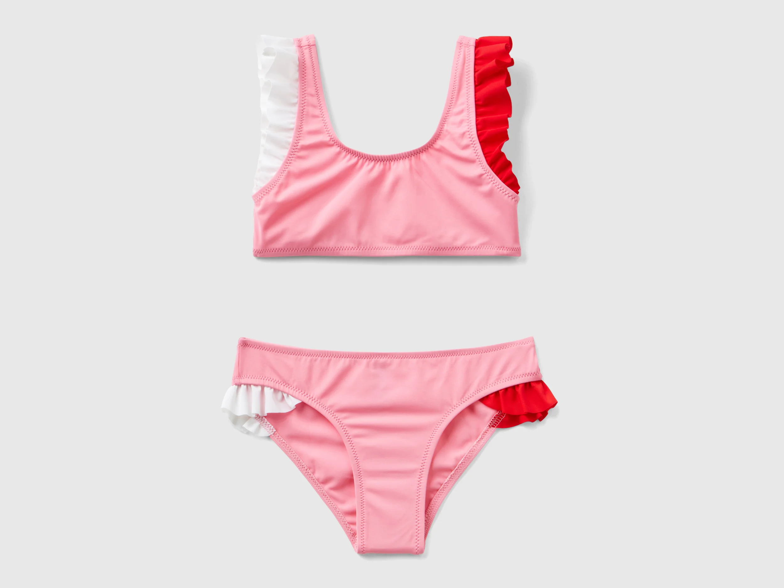 Bikini mare con volant in ECONYLÂ®