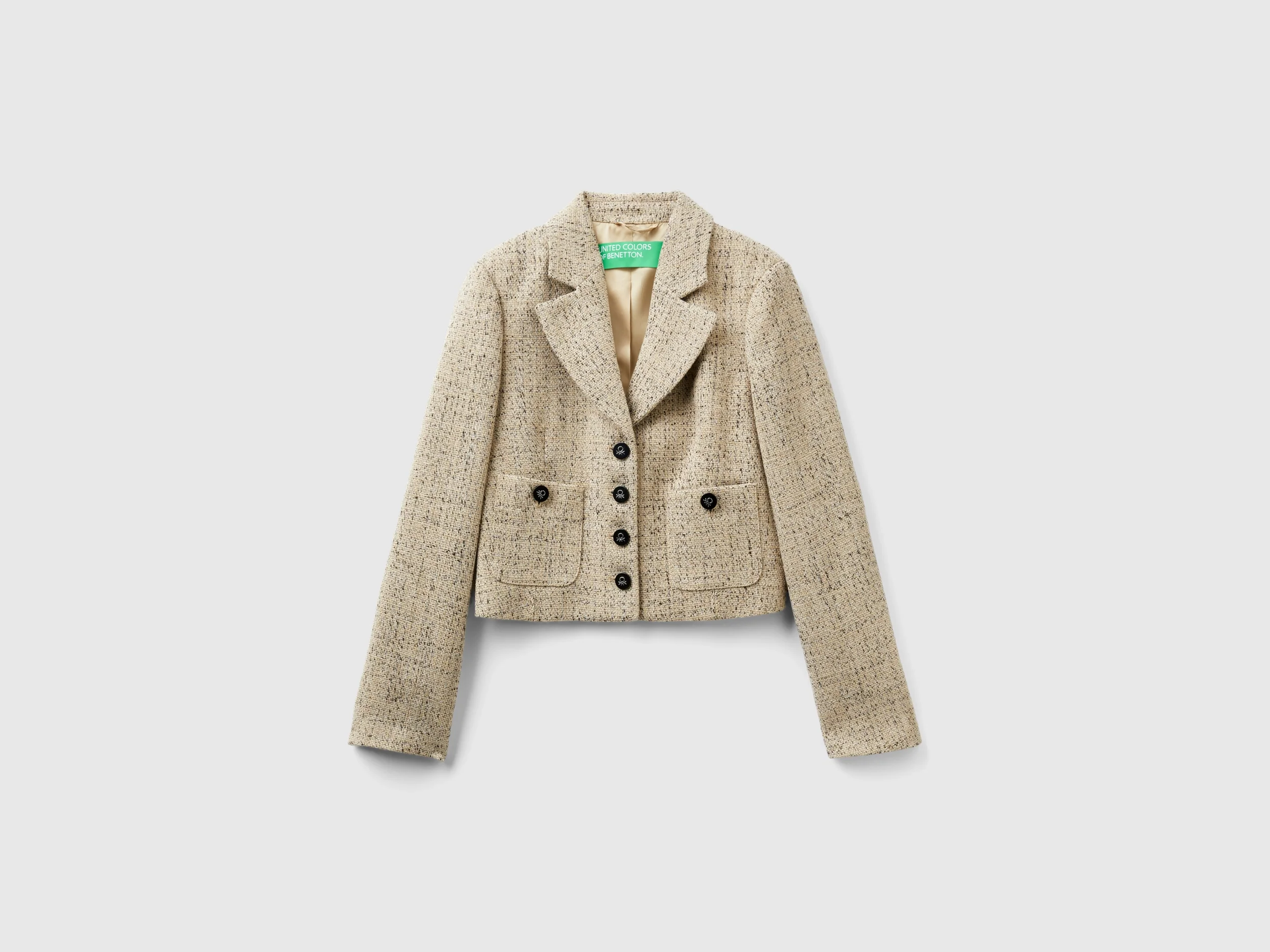 Blazer cropped in tweed