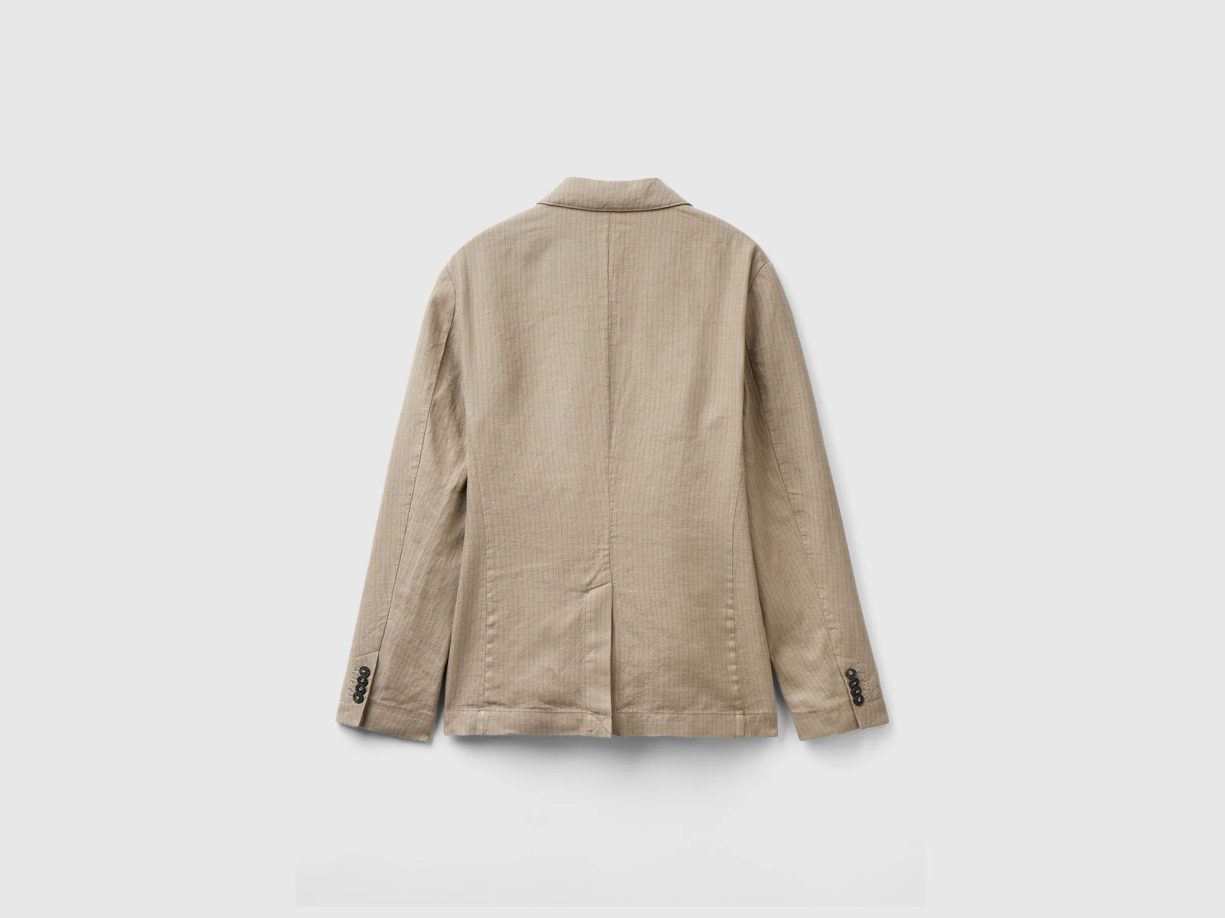 Blazer rigato in misto lino - Image 2