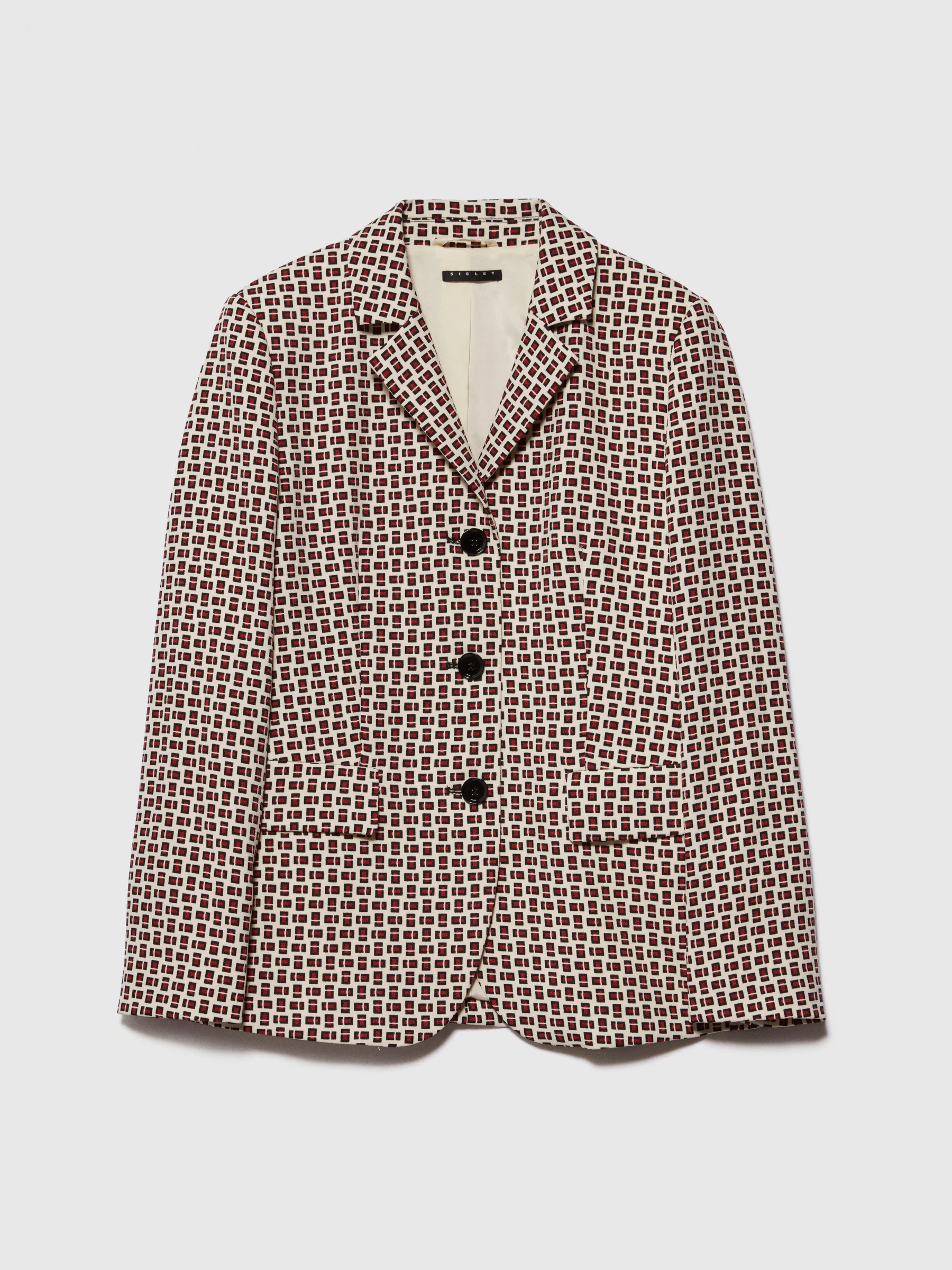 Blazer slim fit stampato