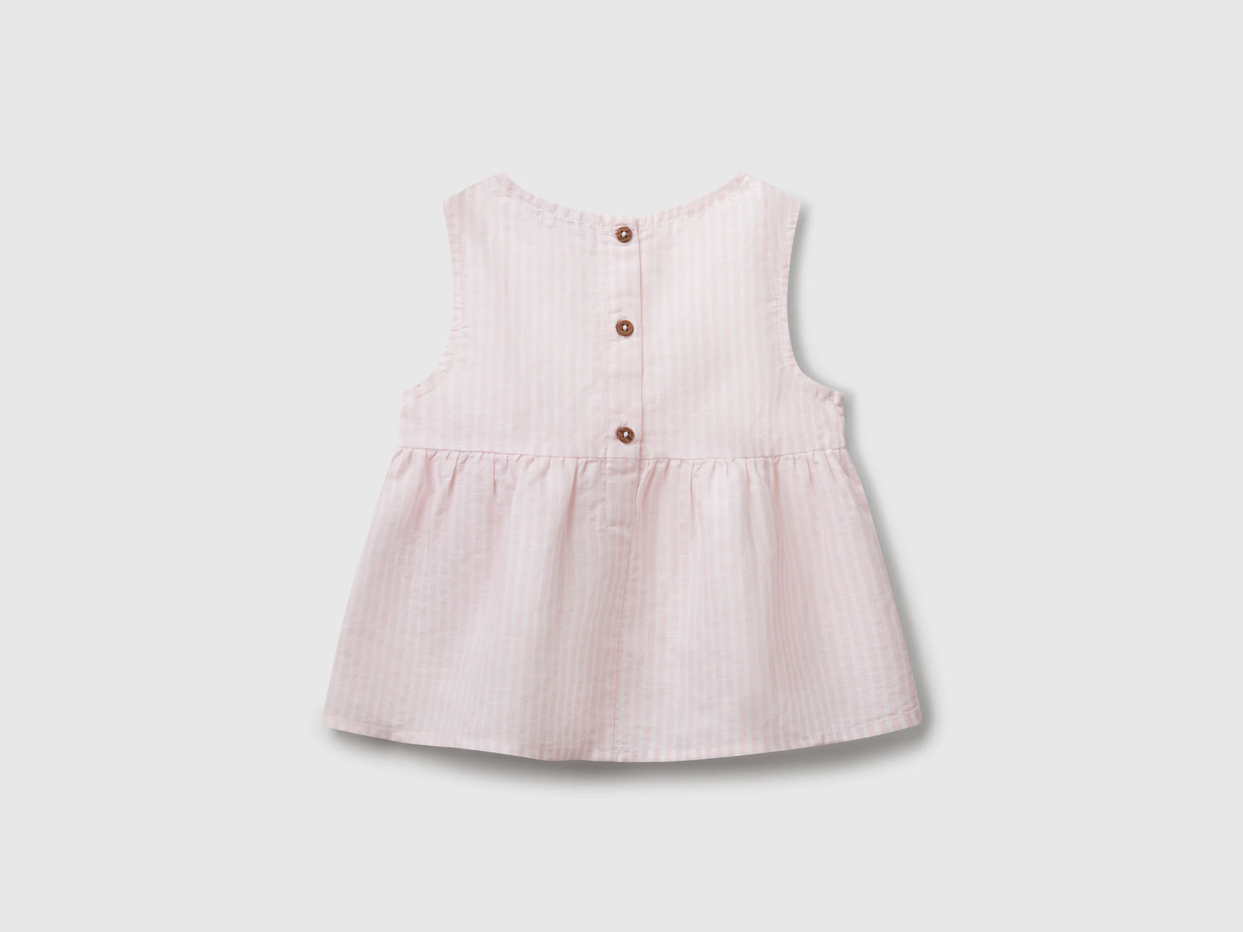 Blusa a righe in misto lino - Image 2