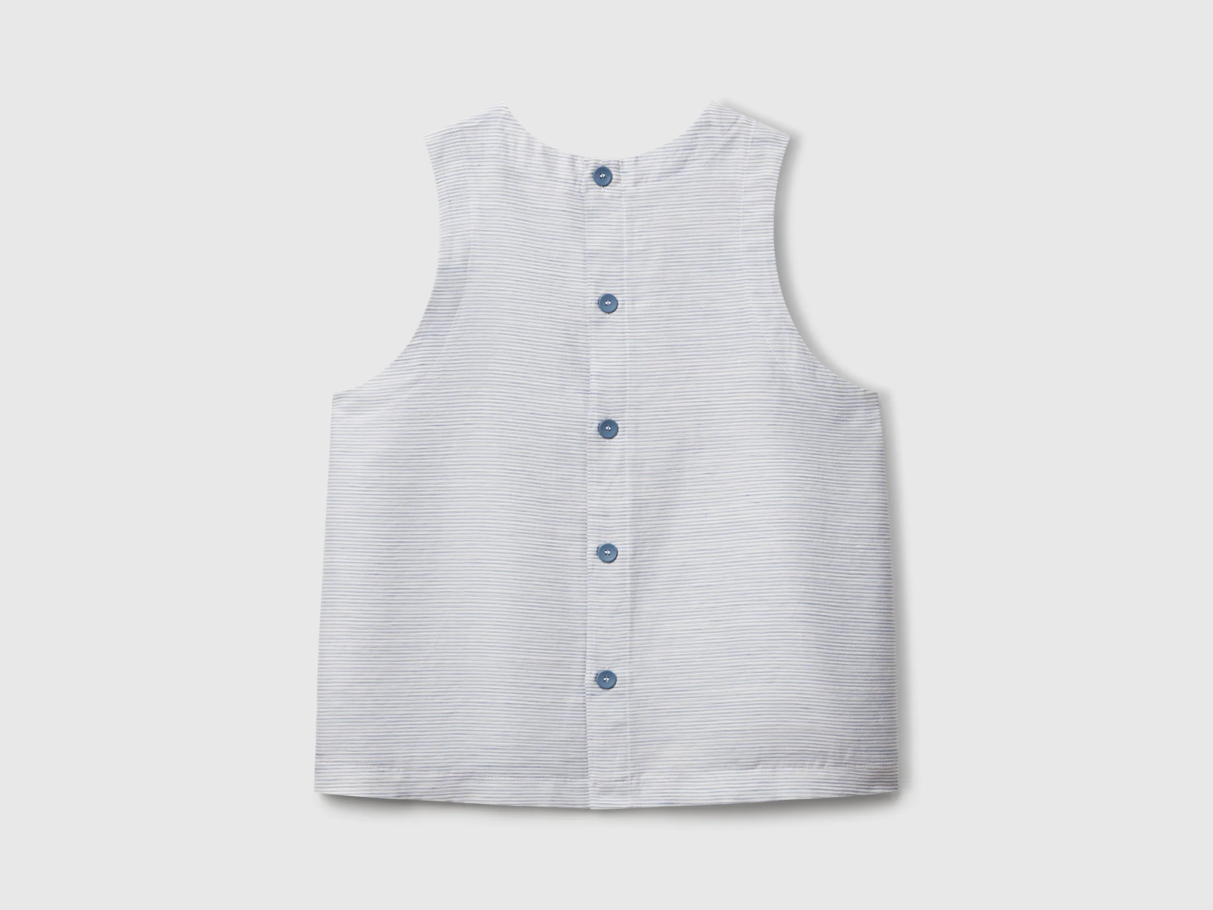 Blusa a righe in misto lino - Image 2