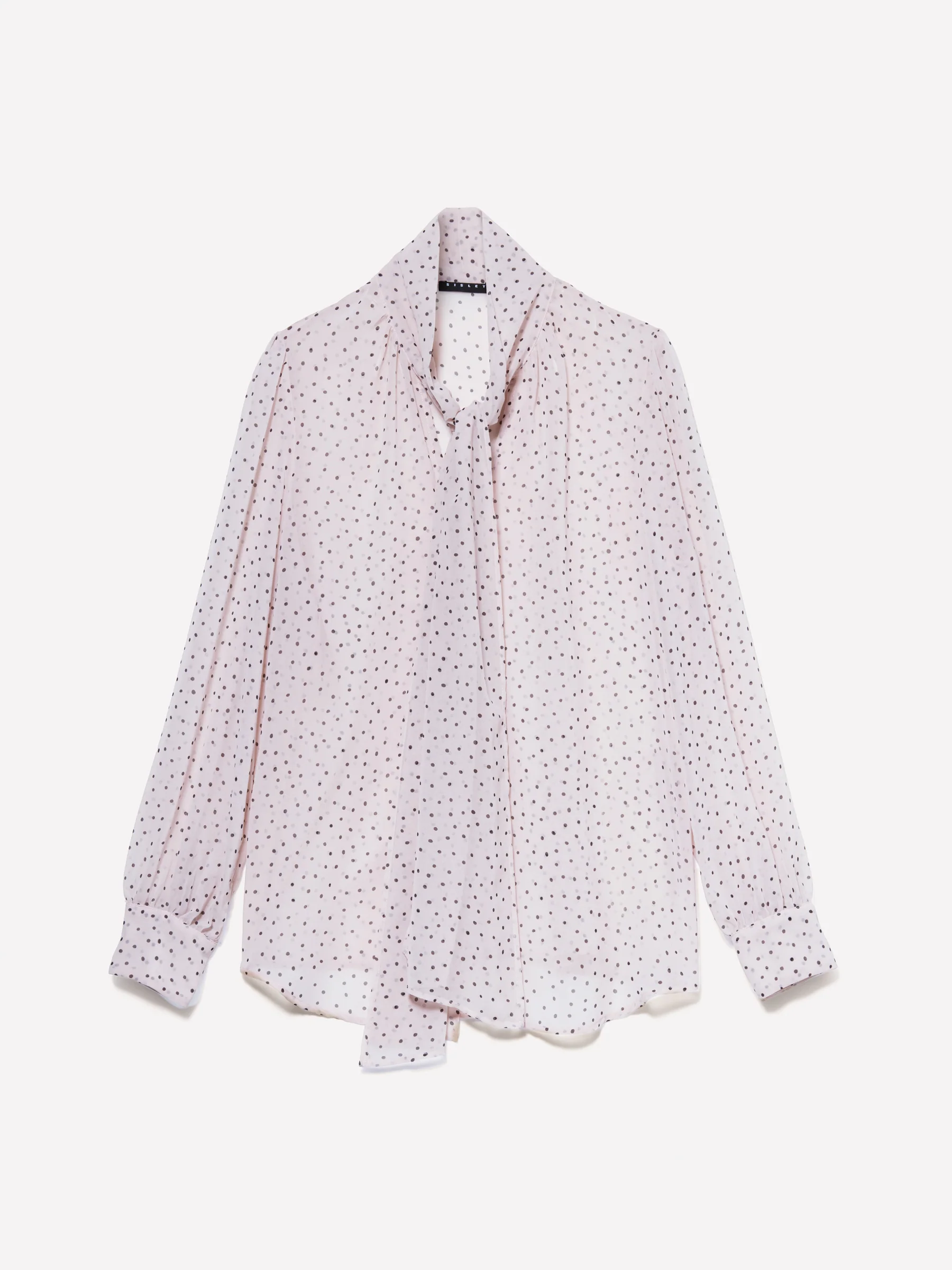Blusa in chiffon a pois