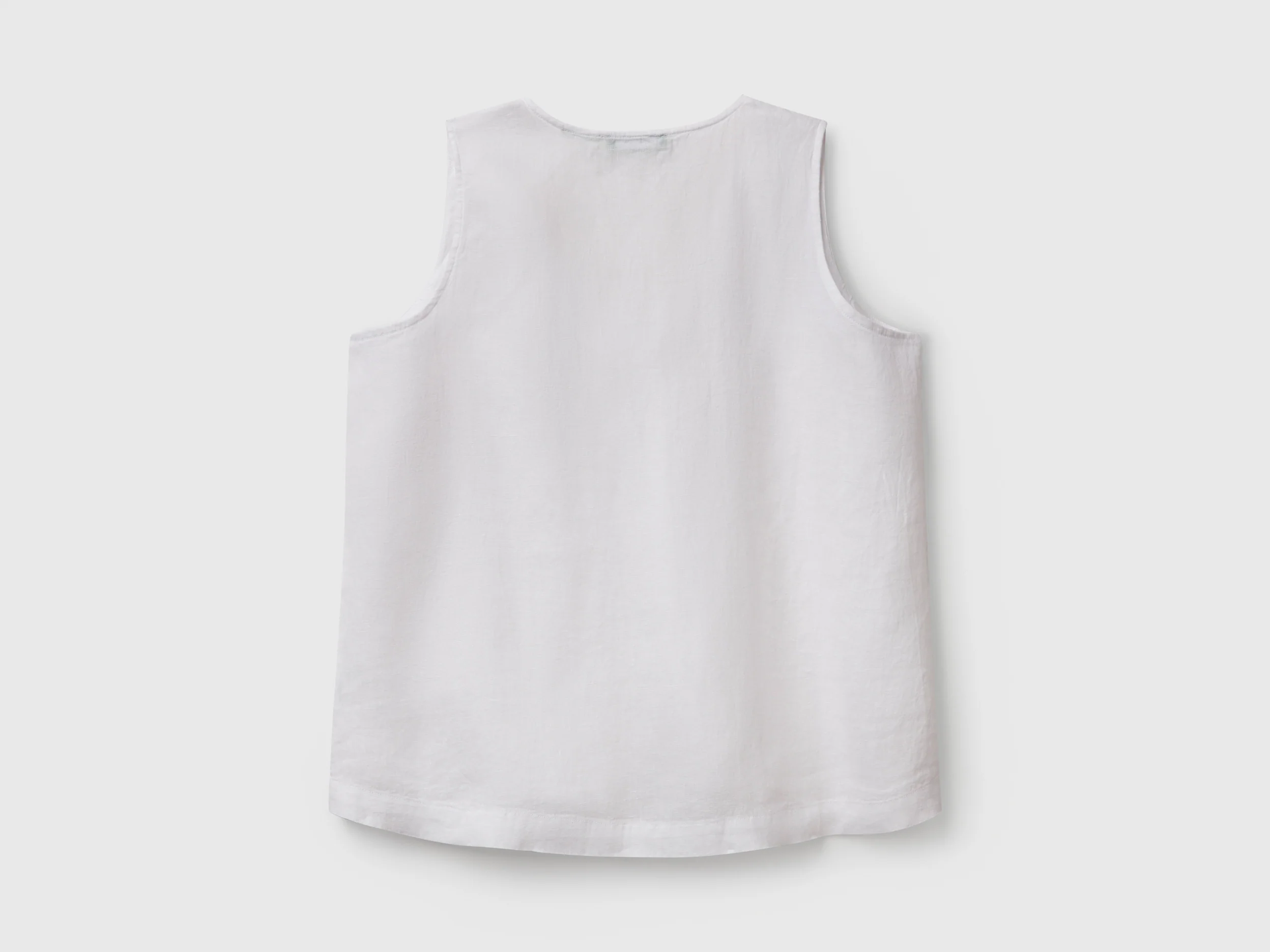 Blusa smanicata in puro lino - Image 2