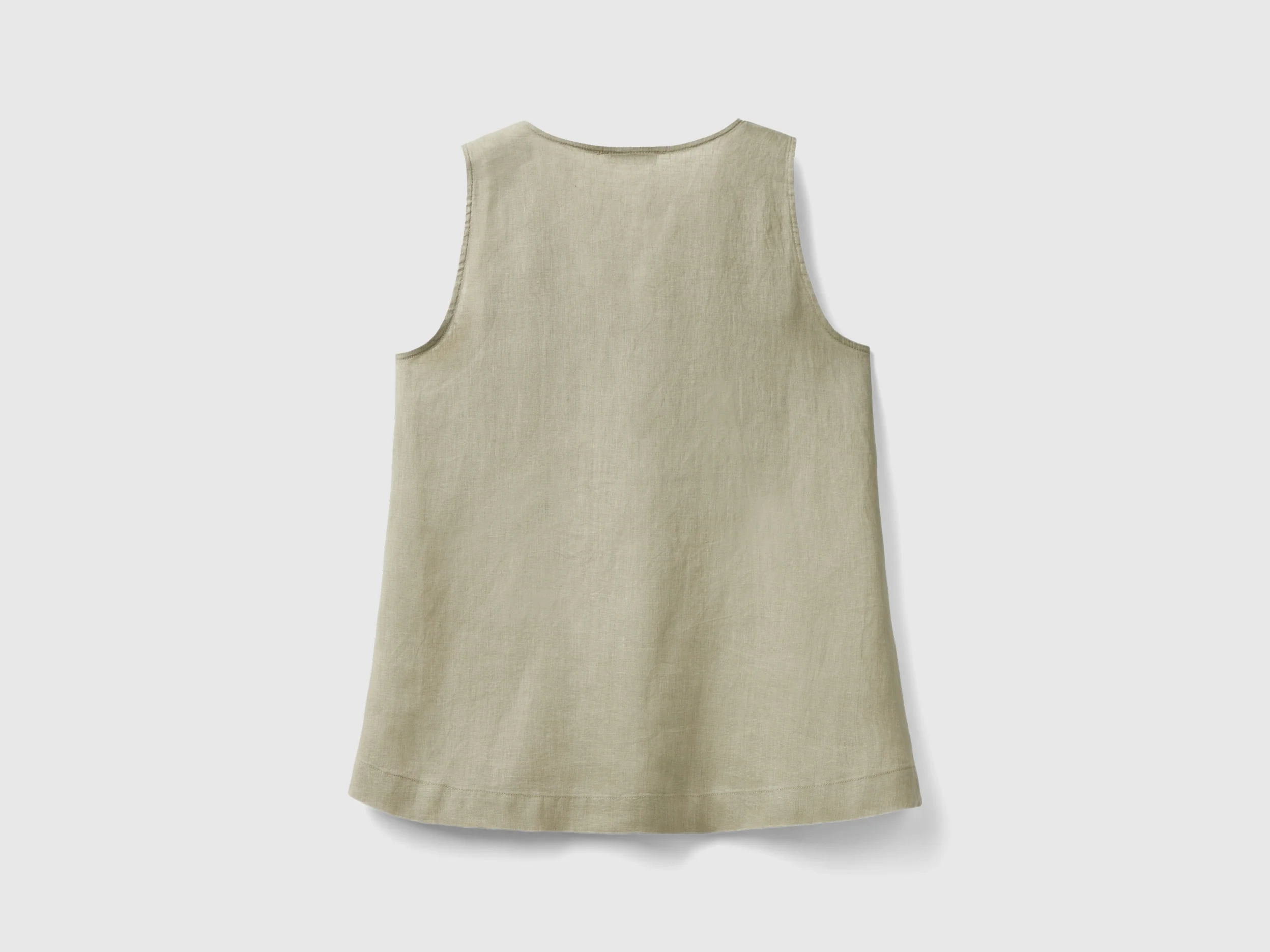 Blusa smanicata in puro lino - Image 2