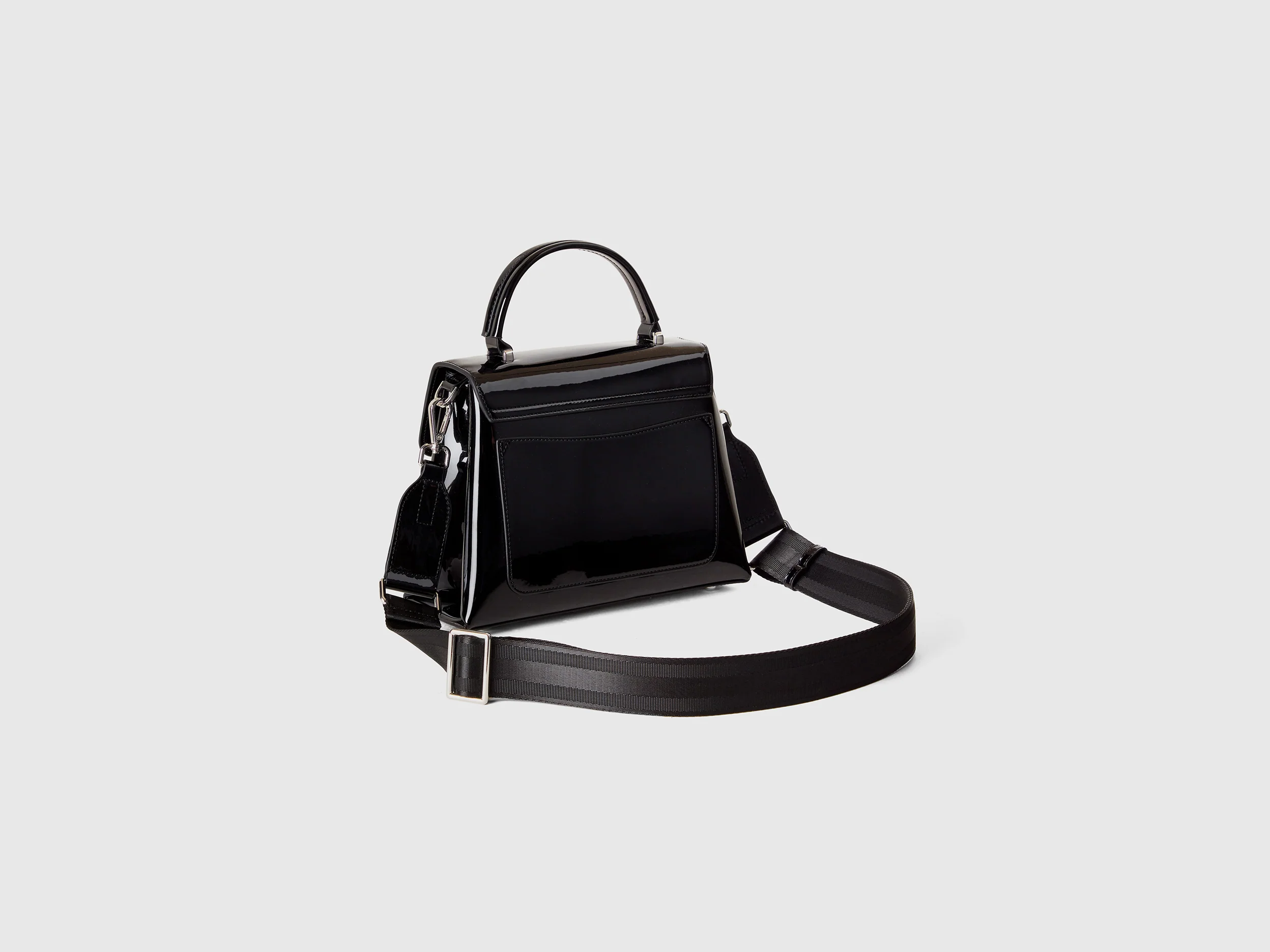 Borsa media in vernice lucida - Image 2