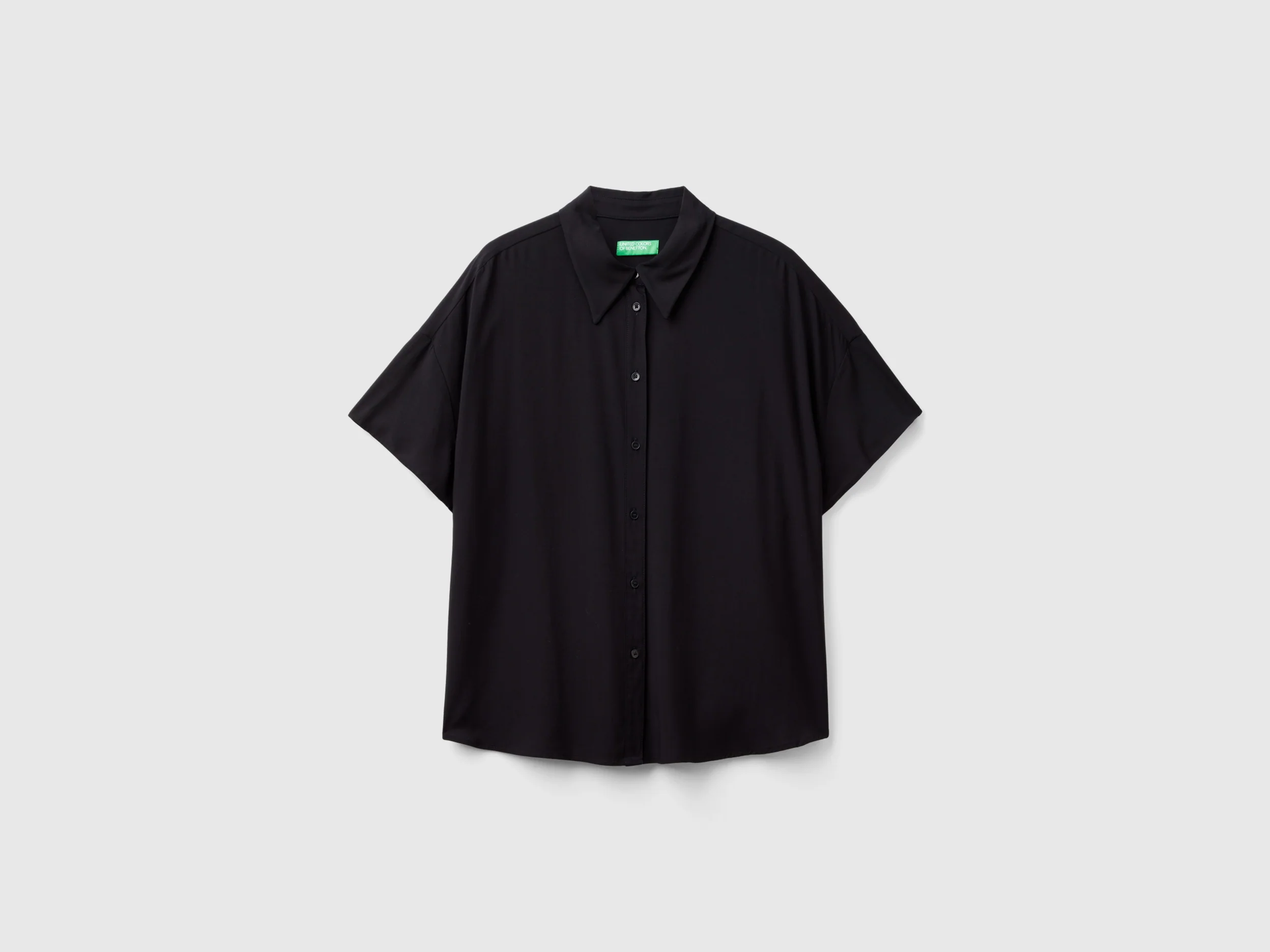 Camicia a manica corta in viscosa