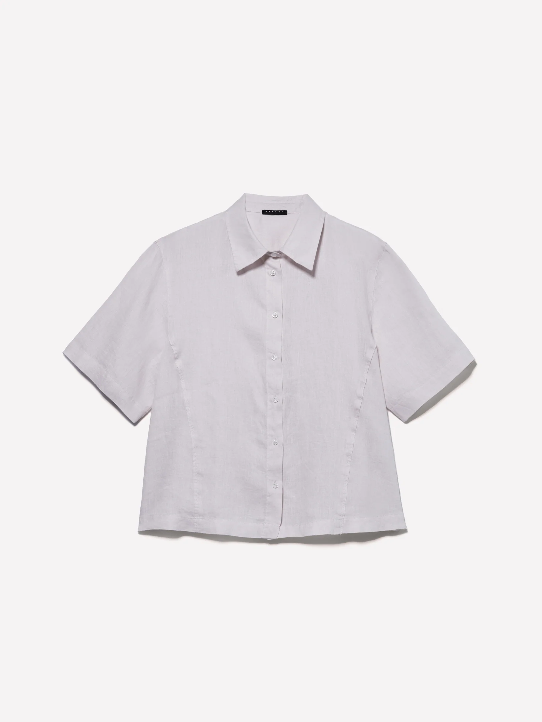 Camicia a maniche corte in 100% lino