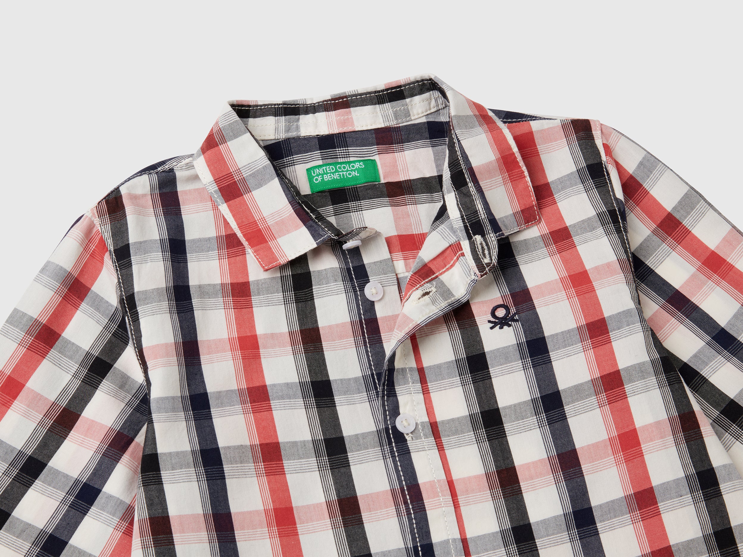 Camicia a quadri in puro cotone - Image 3