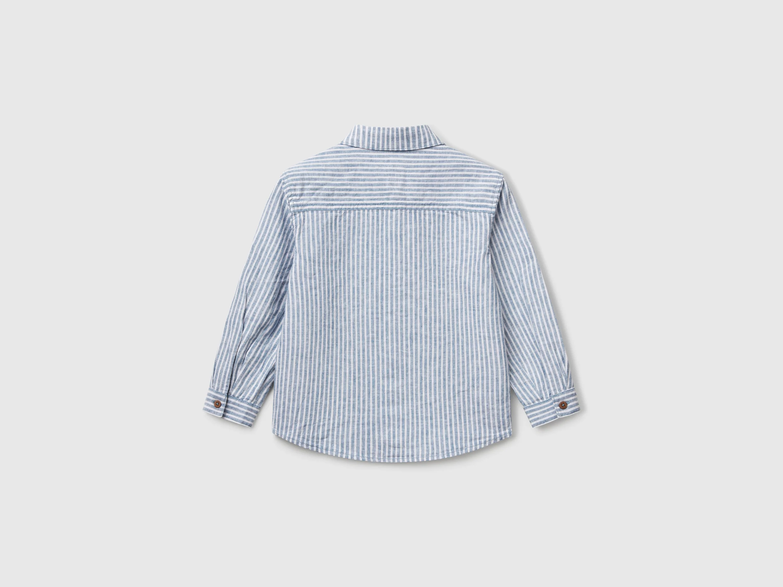 Camicia a righe in misto lino - Image 2
