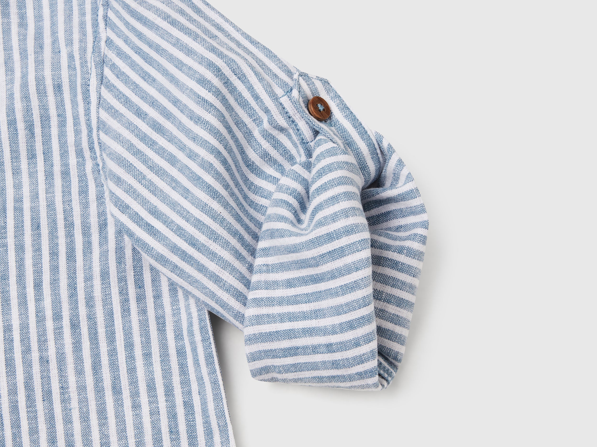 Camicia a righe in misto lino - Image 3