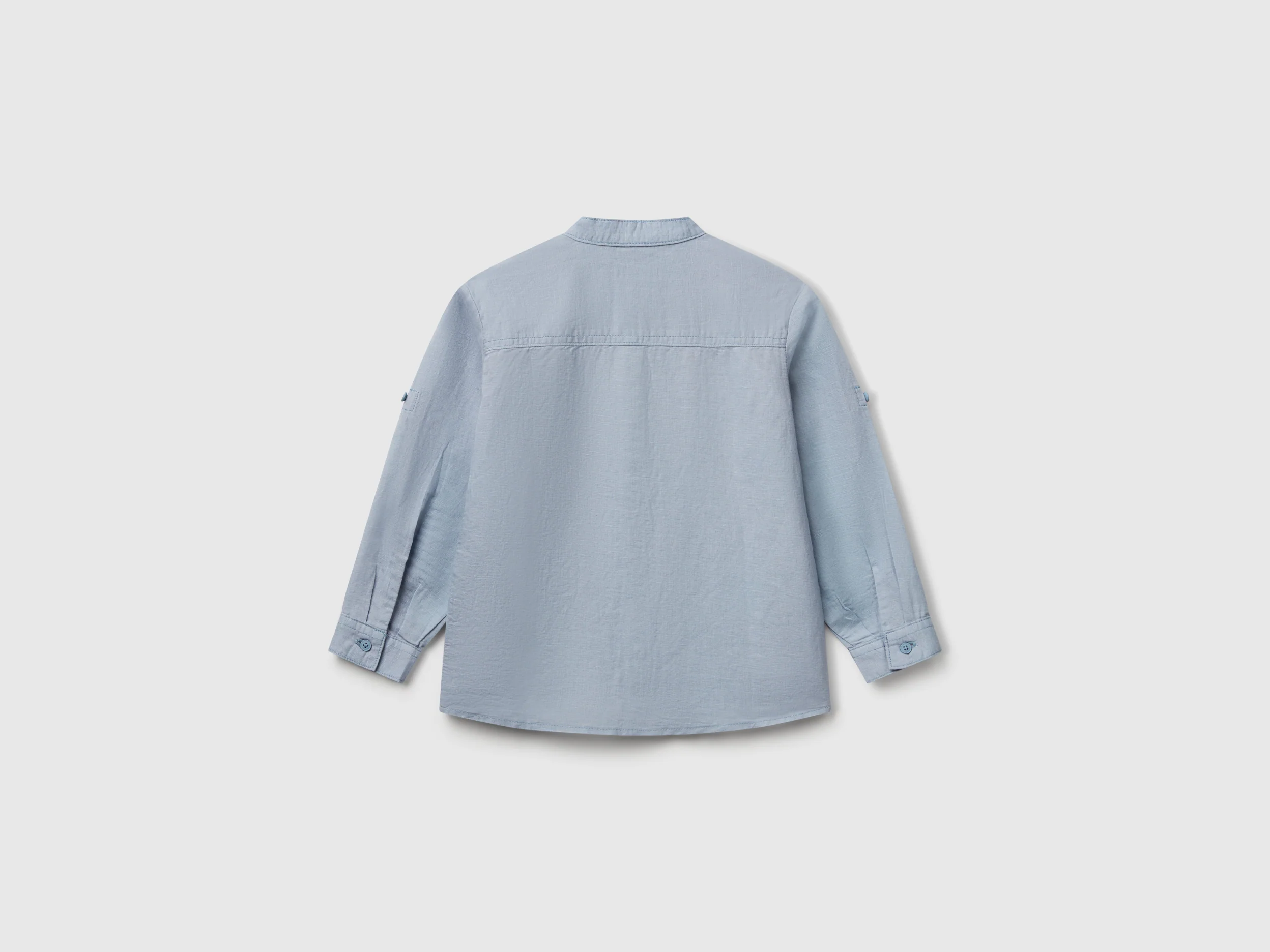 Camicia alla coreana in misto lino - Image 2