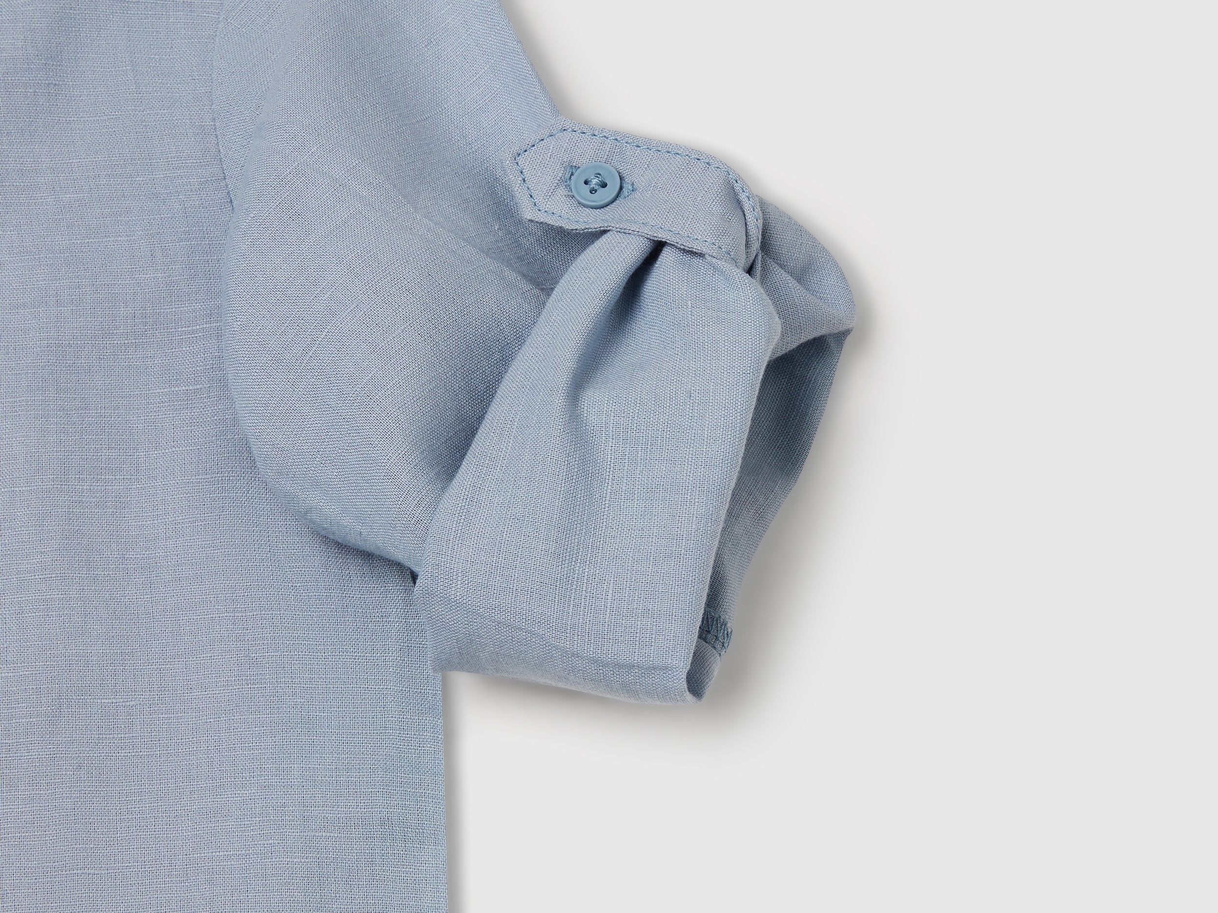 Camicia alla coreana in misto lino - Image 3