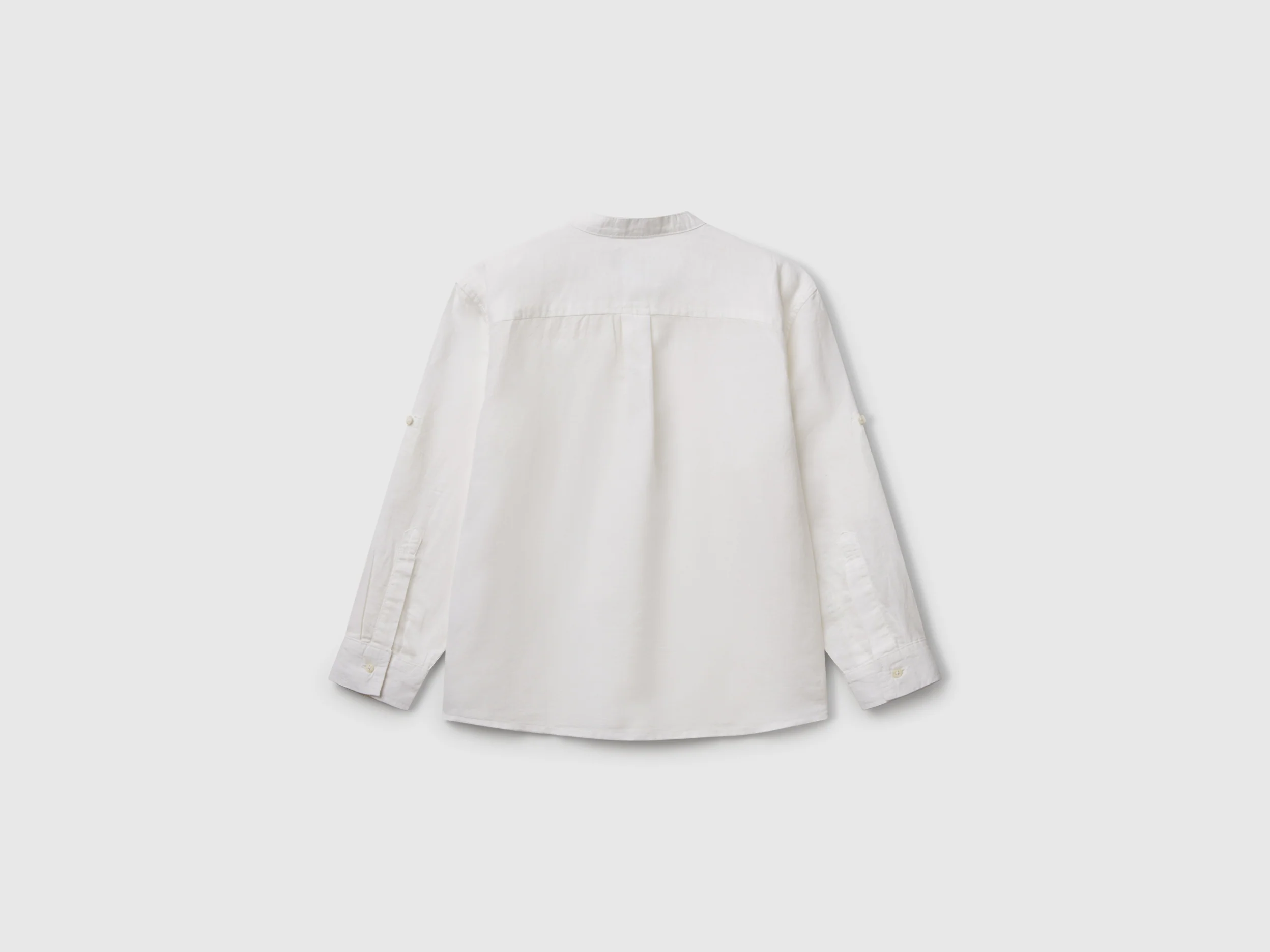 Camicia alla coreana in misto lino - Image 2