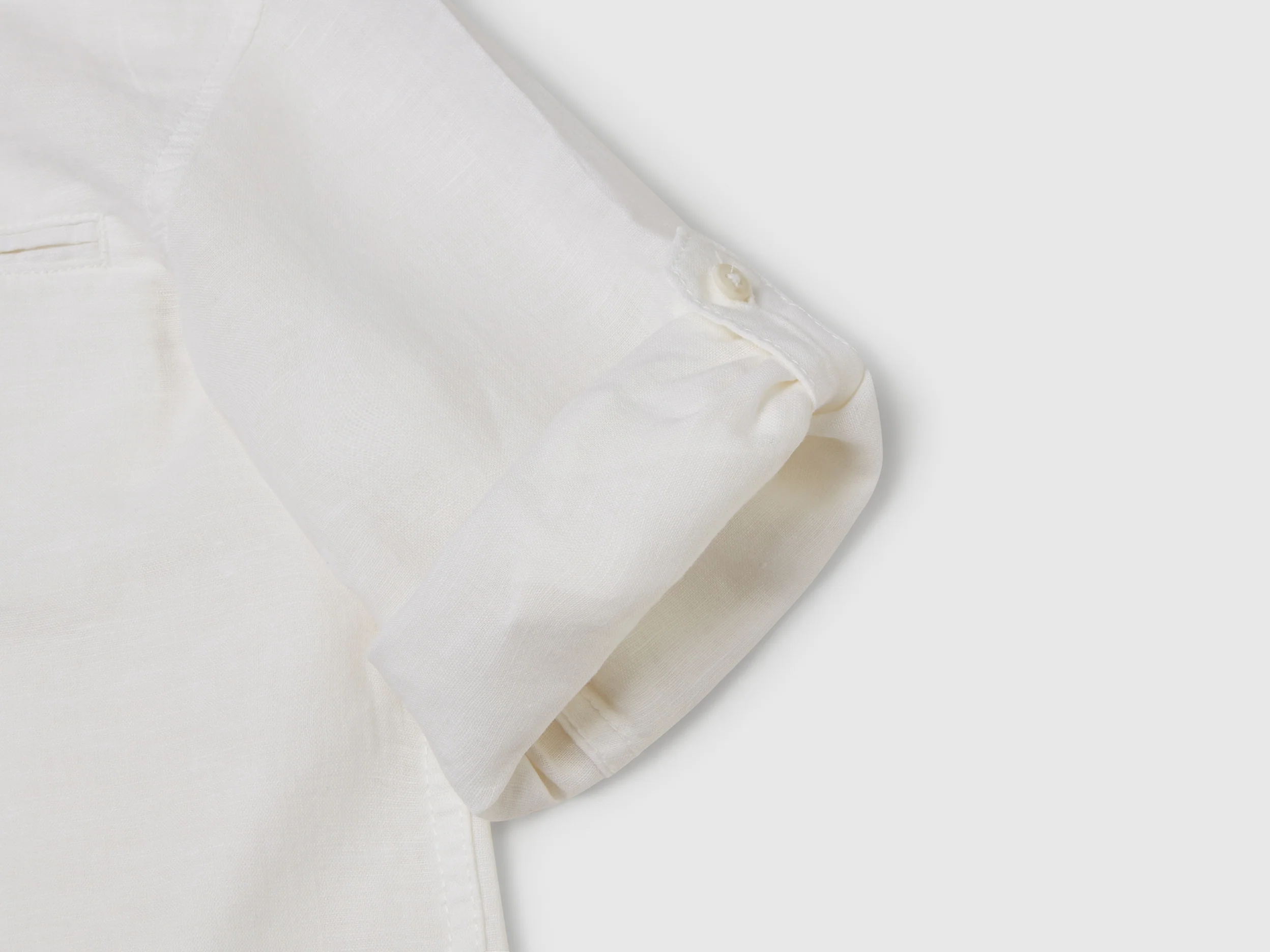 Camicia alla coreana in misto lino - Image 3