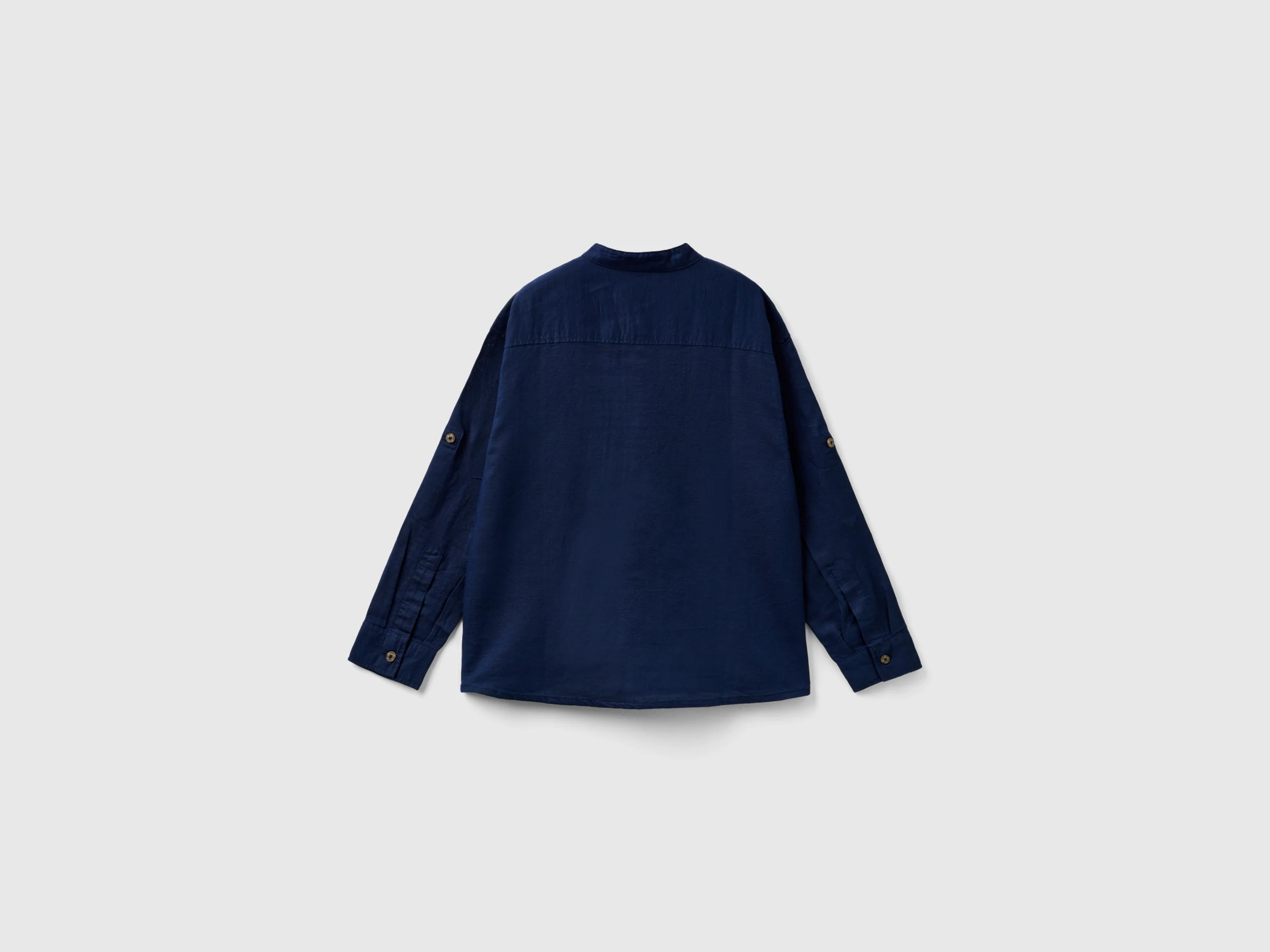Camicia alla coreana in misto lino - Image 2