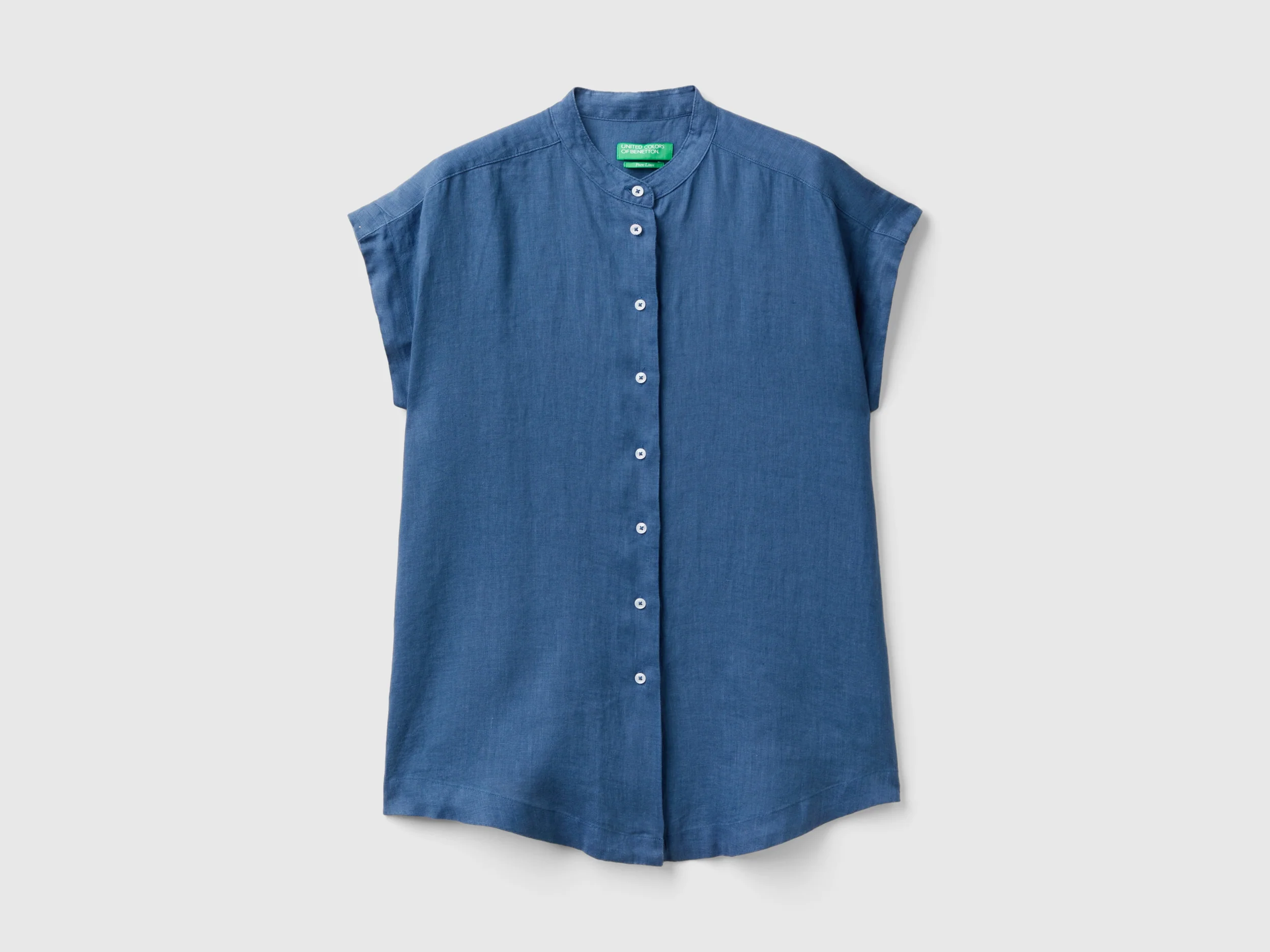 Camicia alla coreana in puro lino