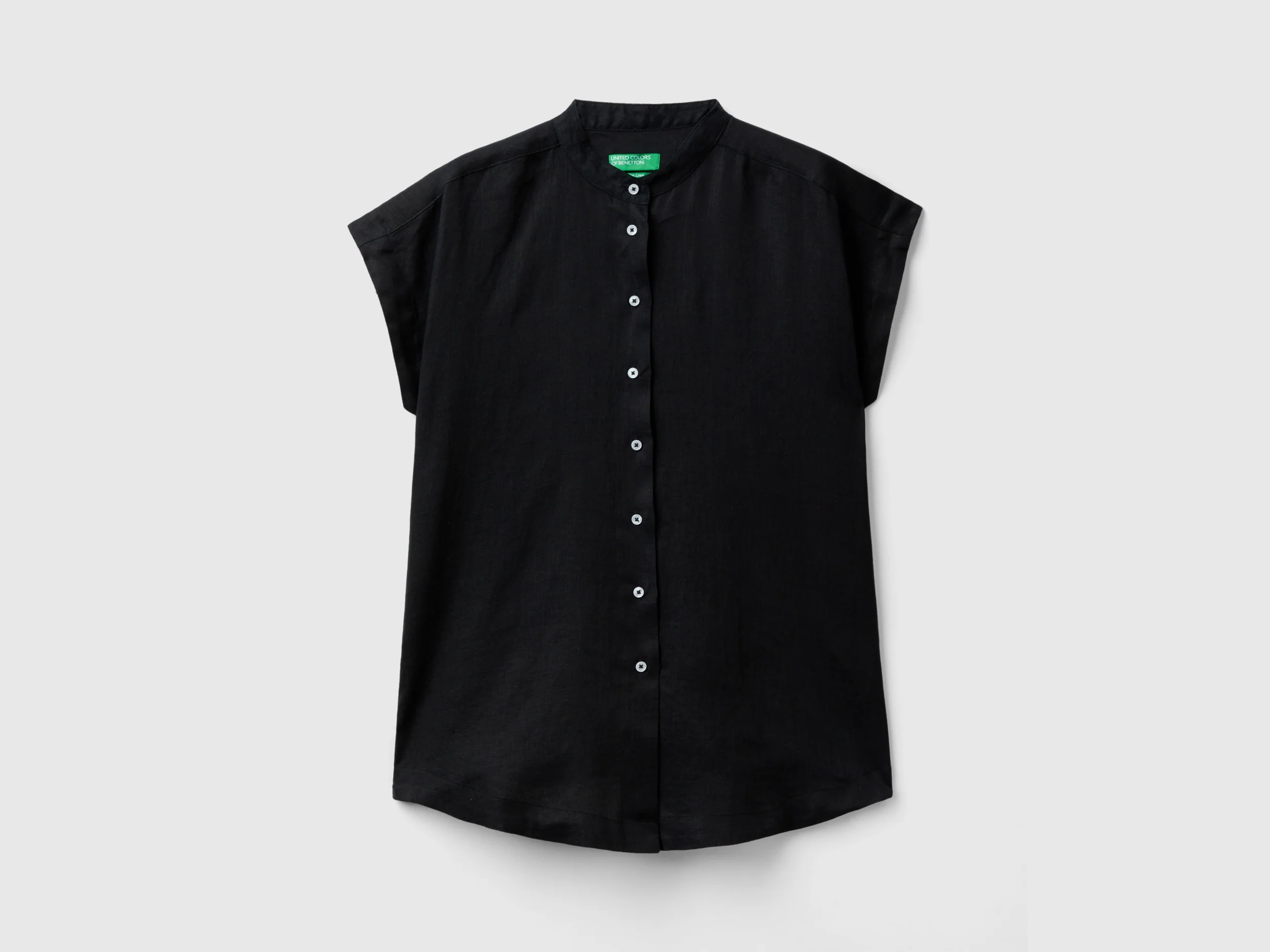 Camicia alla coreana in puro lino