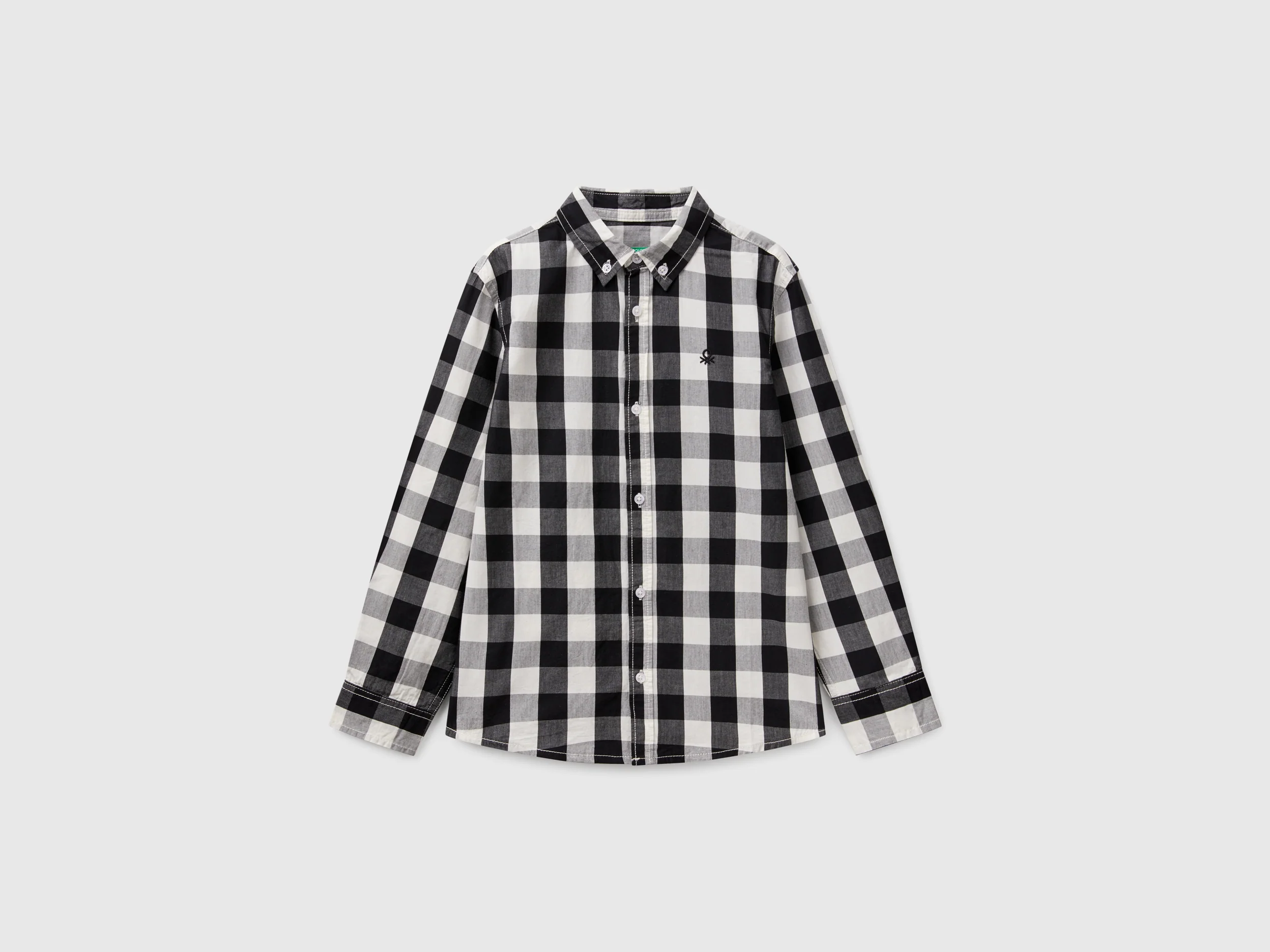 Camicia button down a quadri bicolor