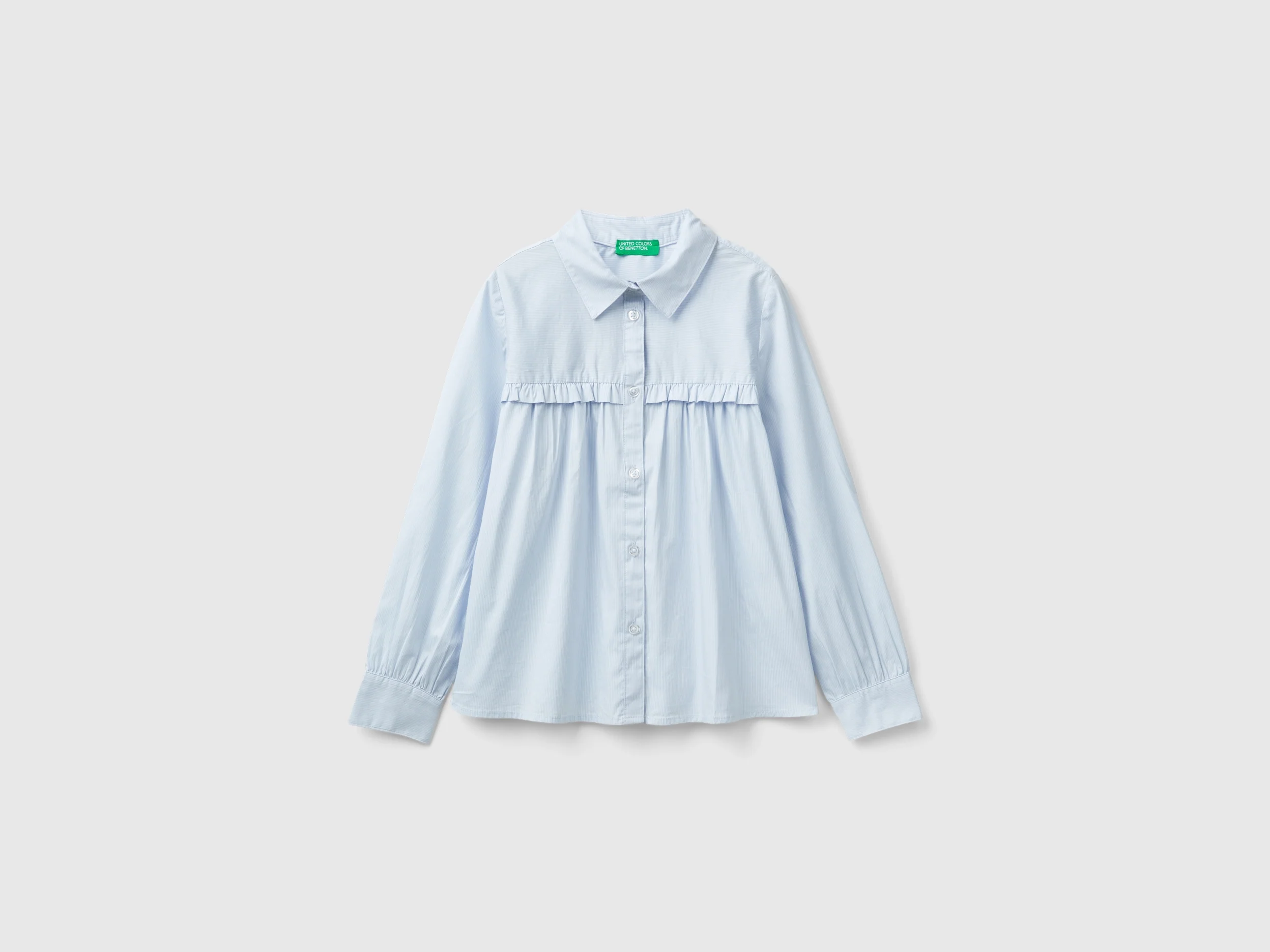 Camicia con rouches sul carré