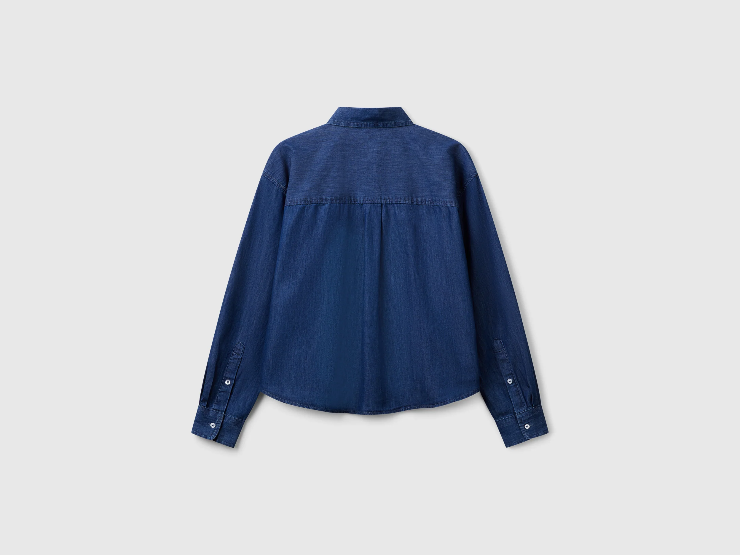 Camicia cropped in chambray - Image 2