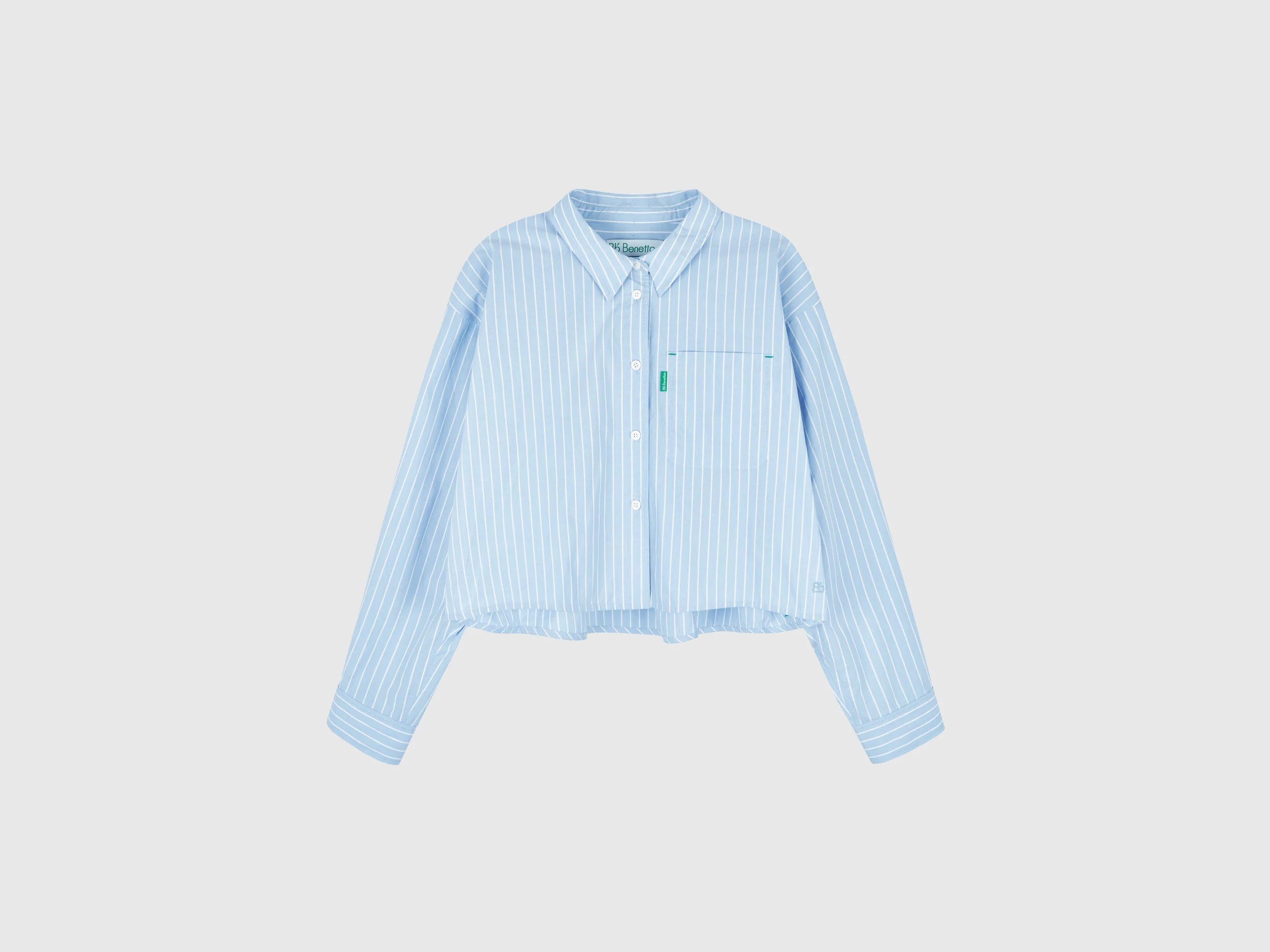 Camicia cropped in puro cotone