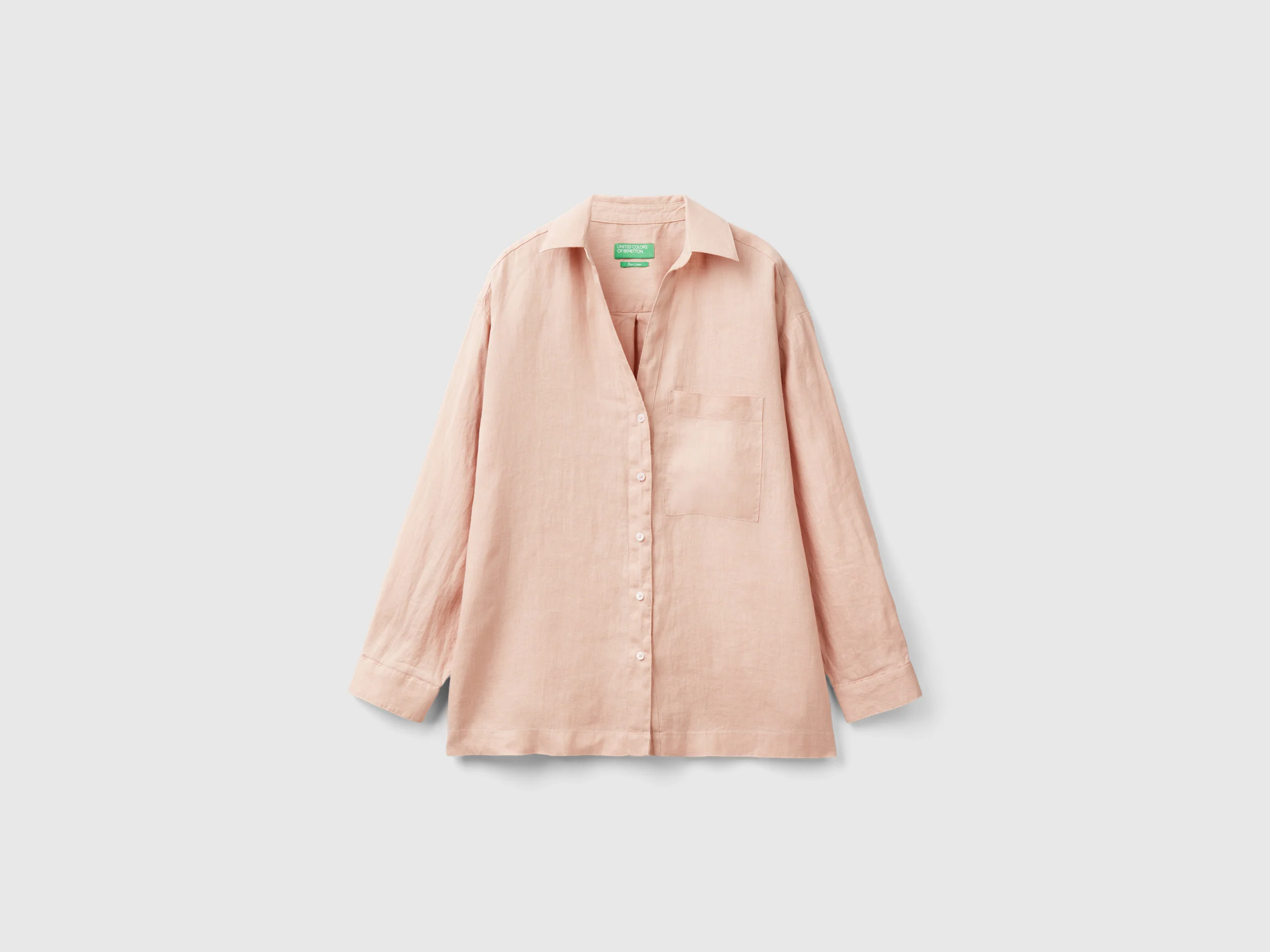 Camicia lunga in puro lino