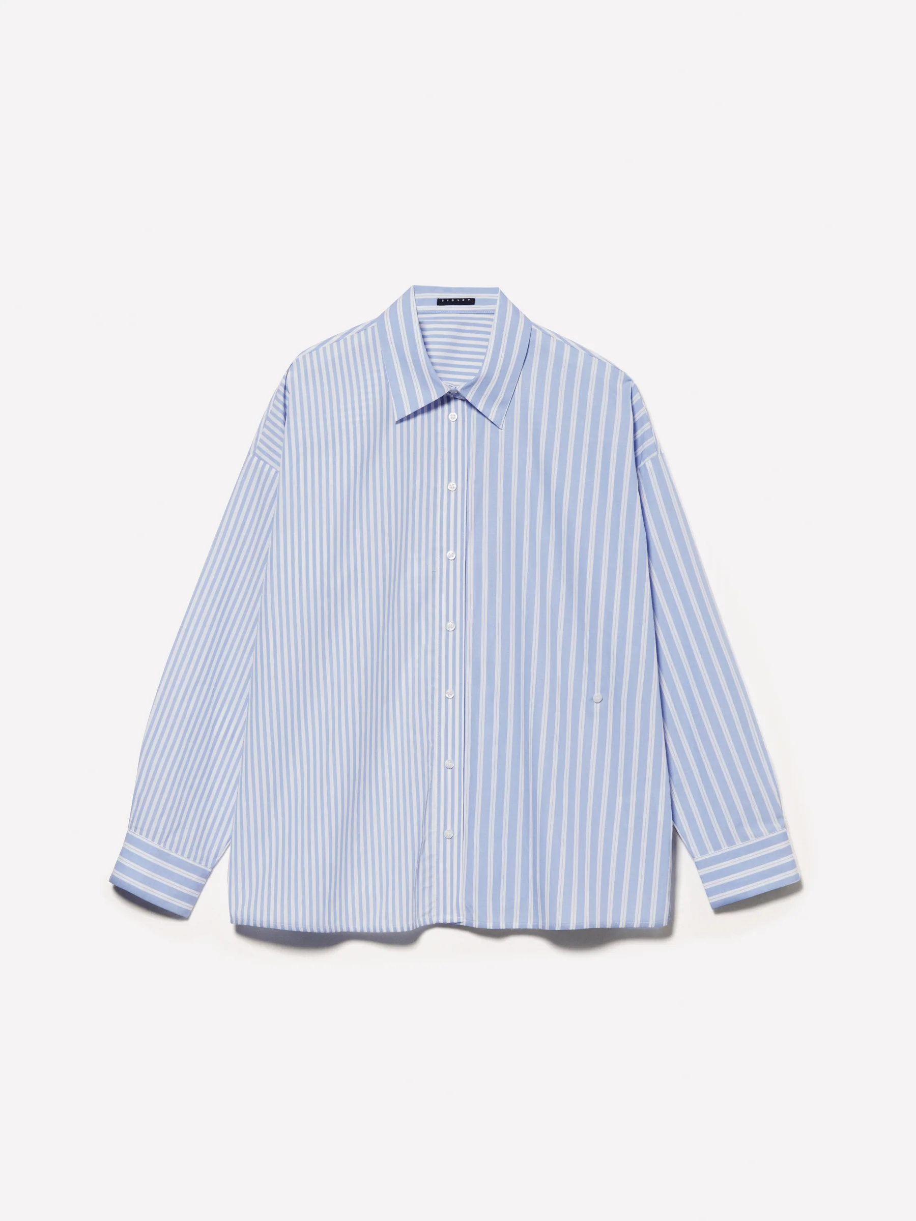 Camicia over a righe arruzze e