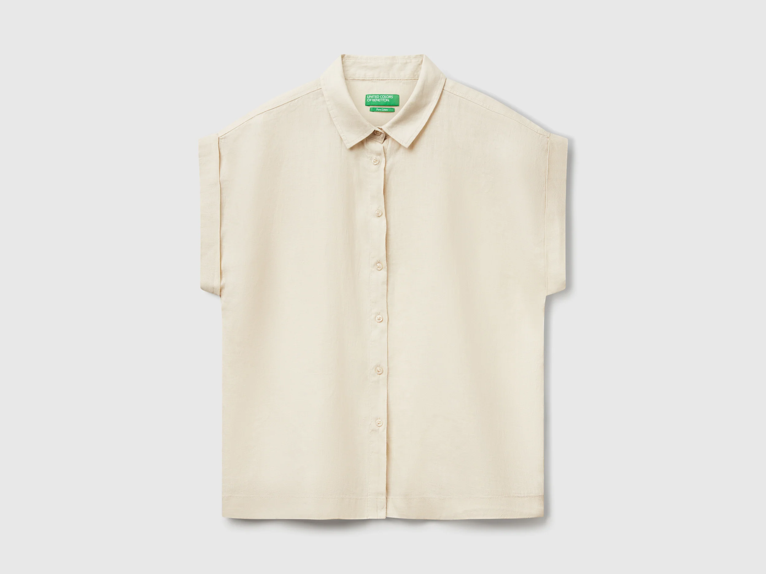 Camicia regular fit in puro lino