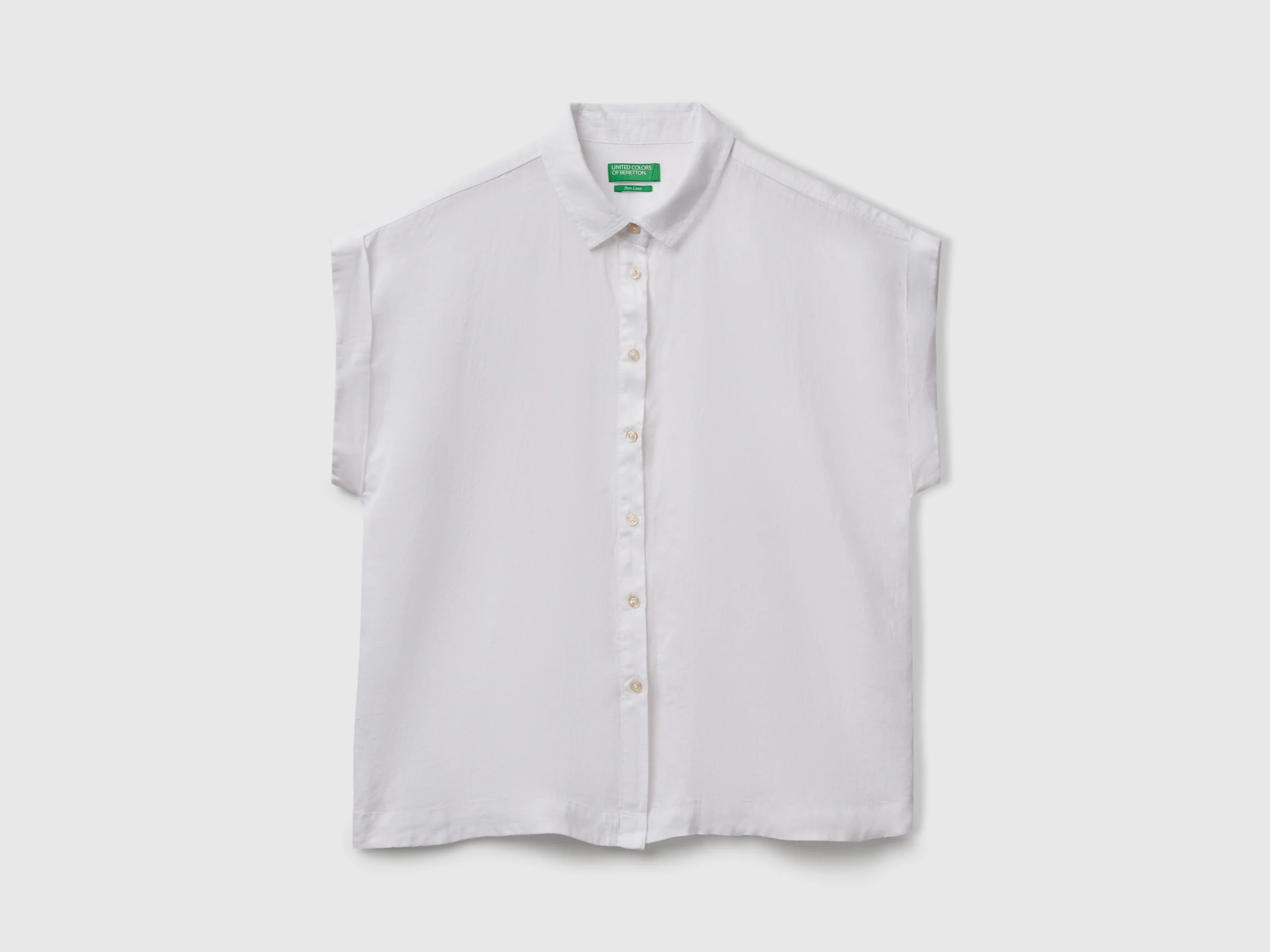 Camicia regular fit in puro lino