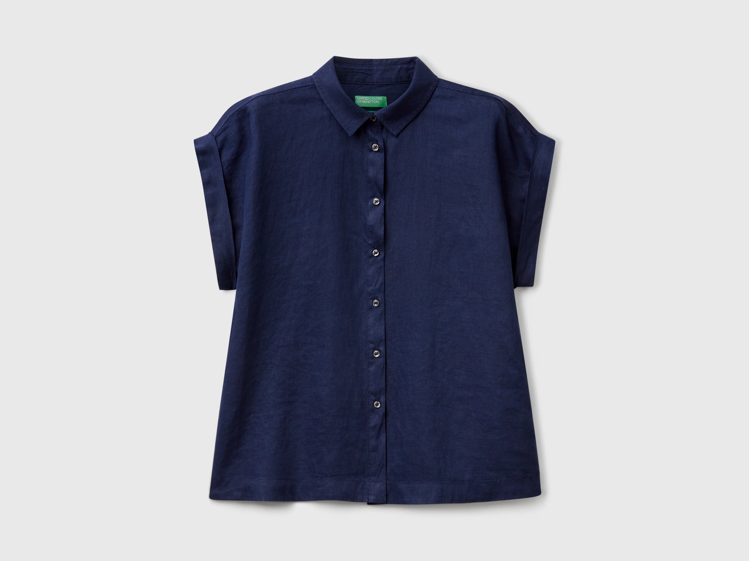 Camicia regular fit in puro lino