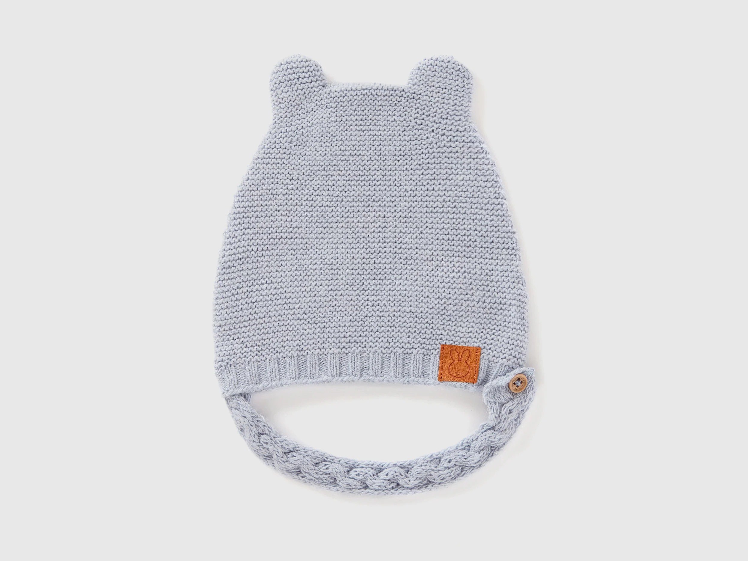 Cappellino con orecchie in misto lana riciclata
