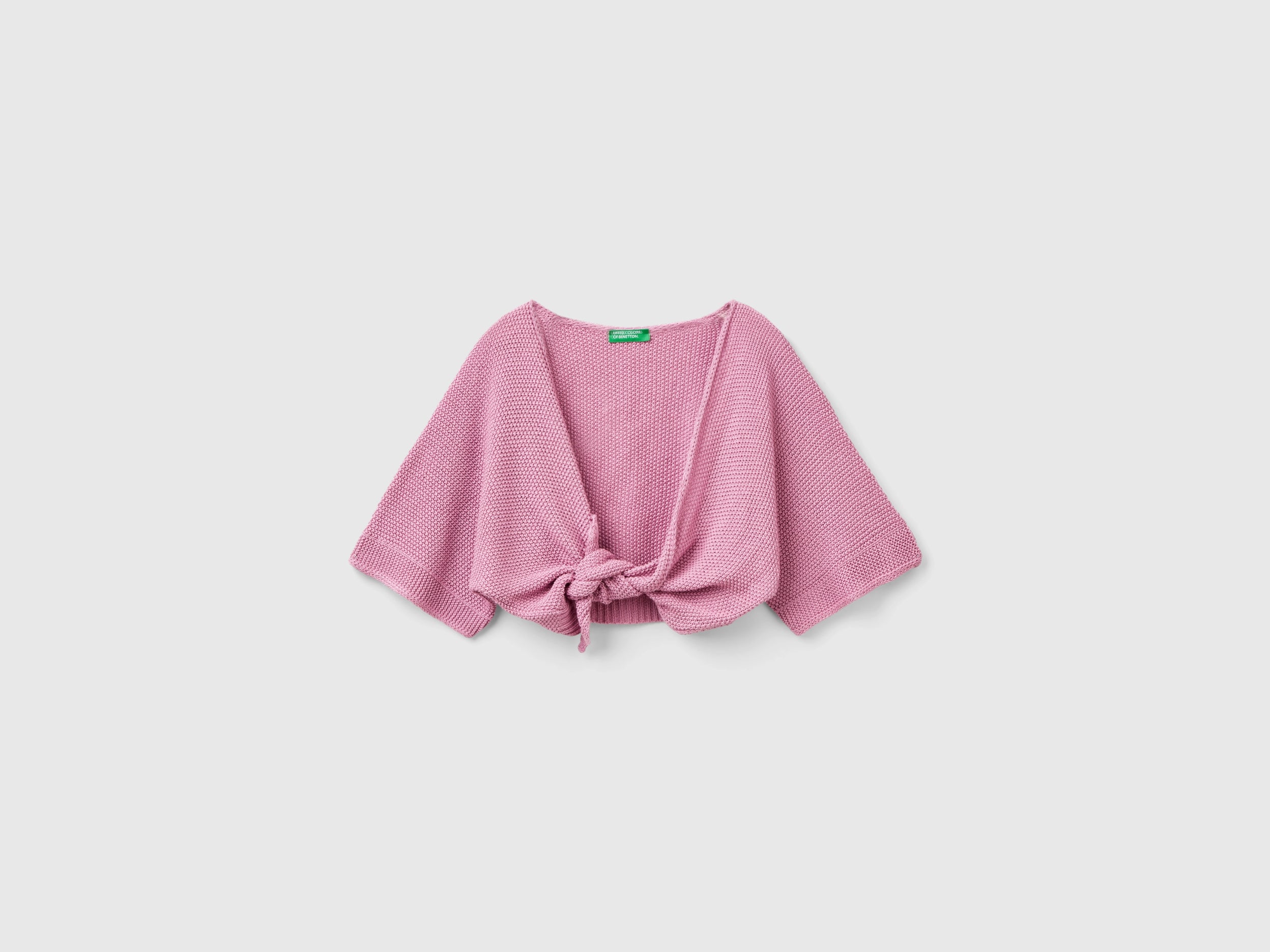 Cardigan a manica corta in misto lino