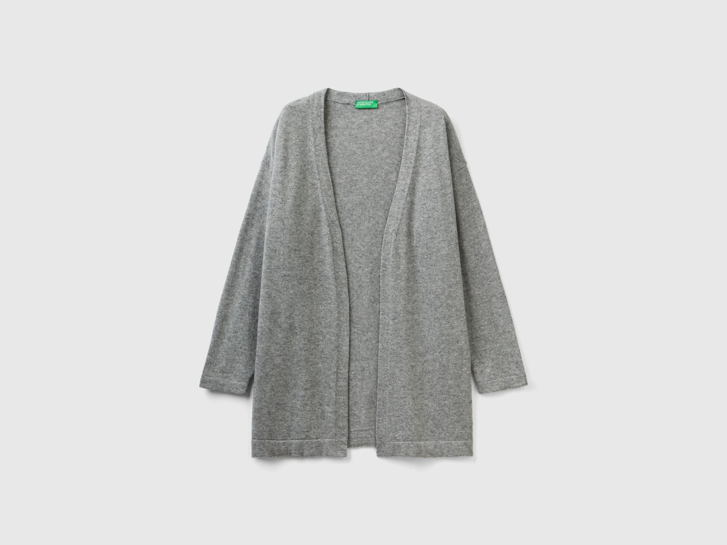 Cardigan aperto in misto lana e cashmere