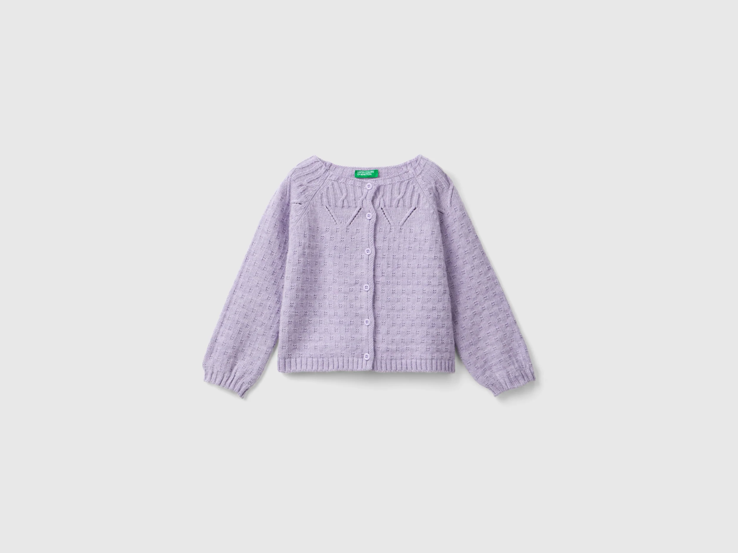 Cardigan con dettagli traforati