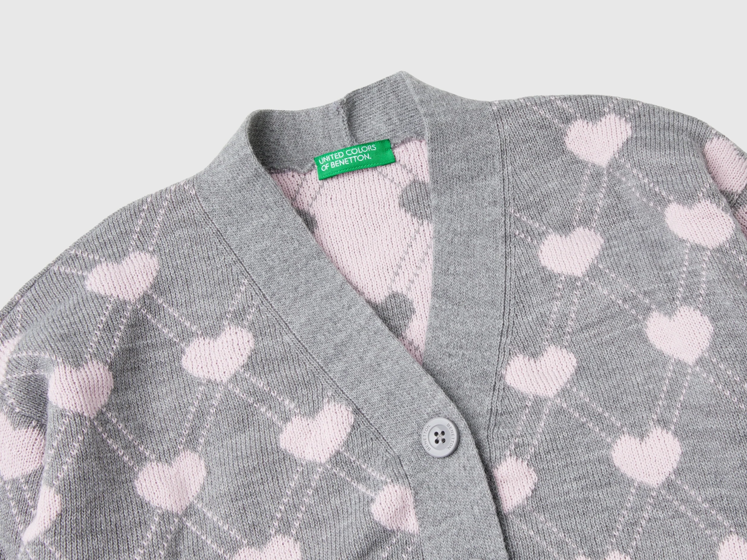 Cardigan con motivo cuori - Image 3