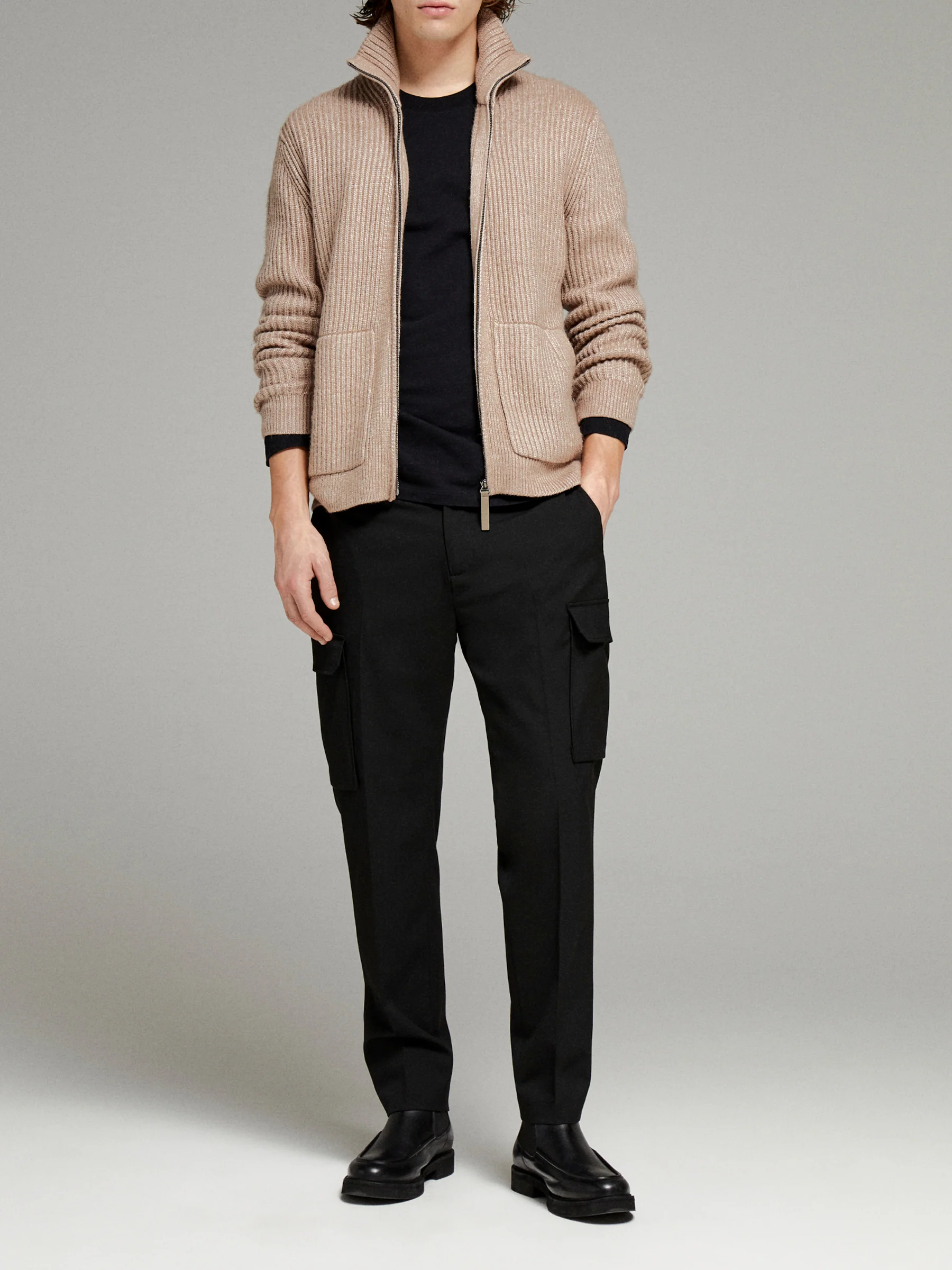 Cardigan con zip