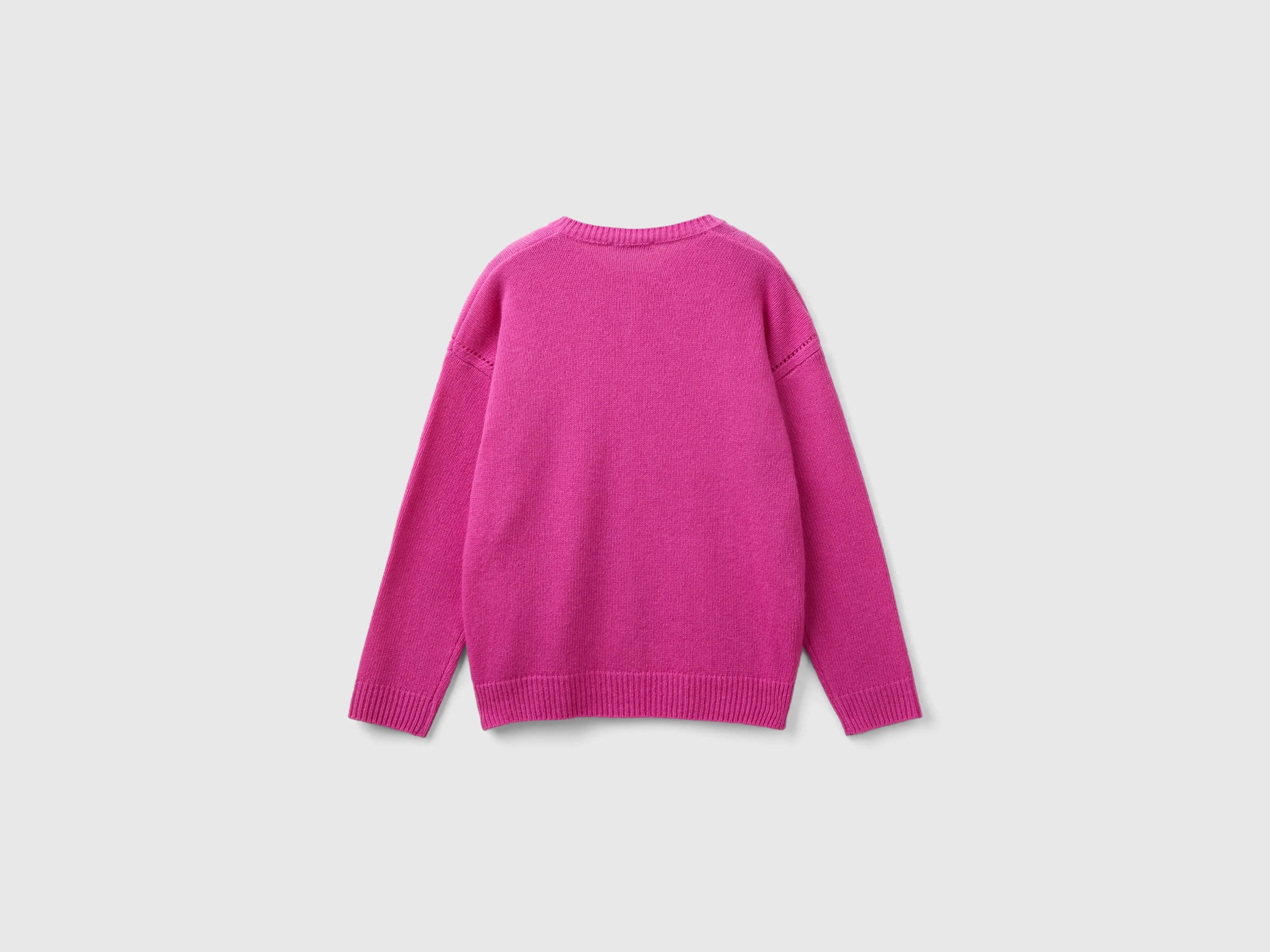 Cardigan girocollo con logo in strass - Image 2