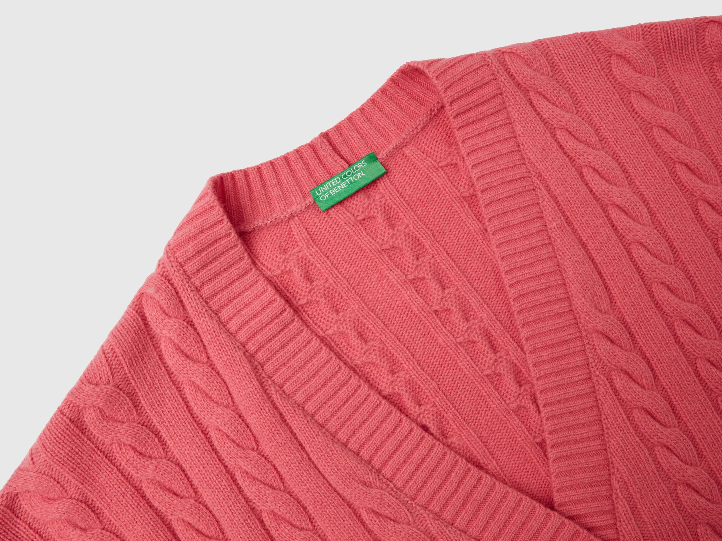 Cardigan over fit con trecce - Image 3
