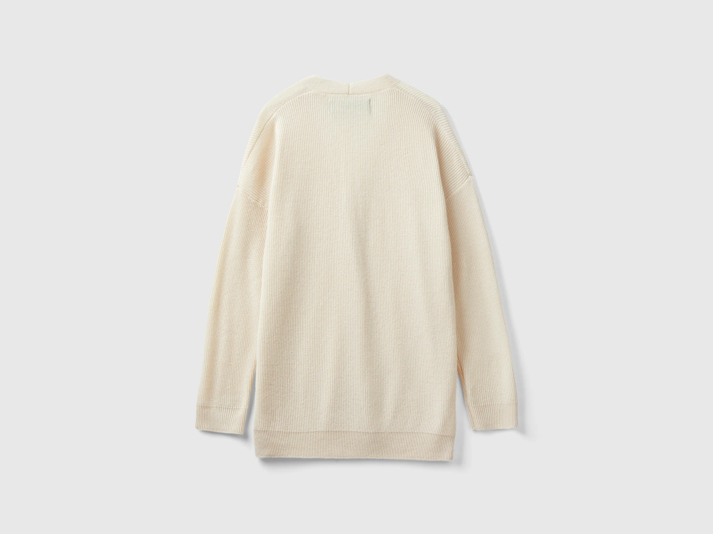 Cardigan over fit in misto lana - Image 2