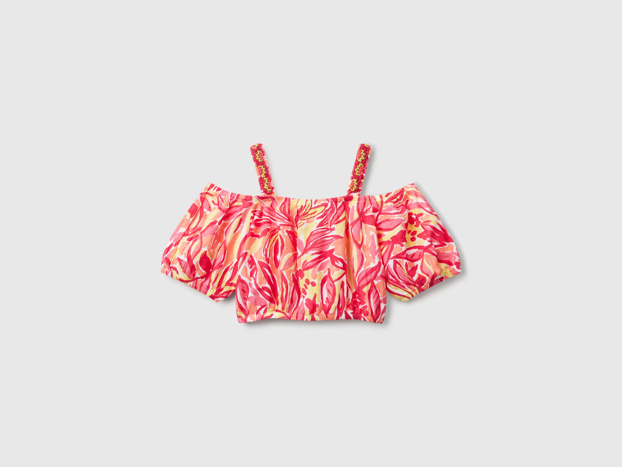 Crop top con stampa tropicale - Image 2