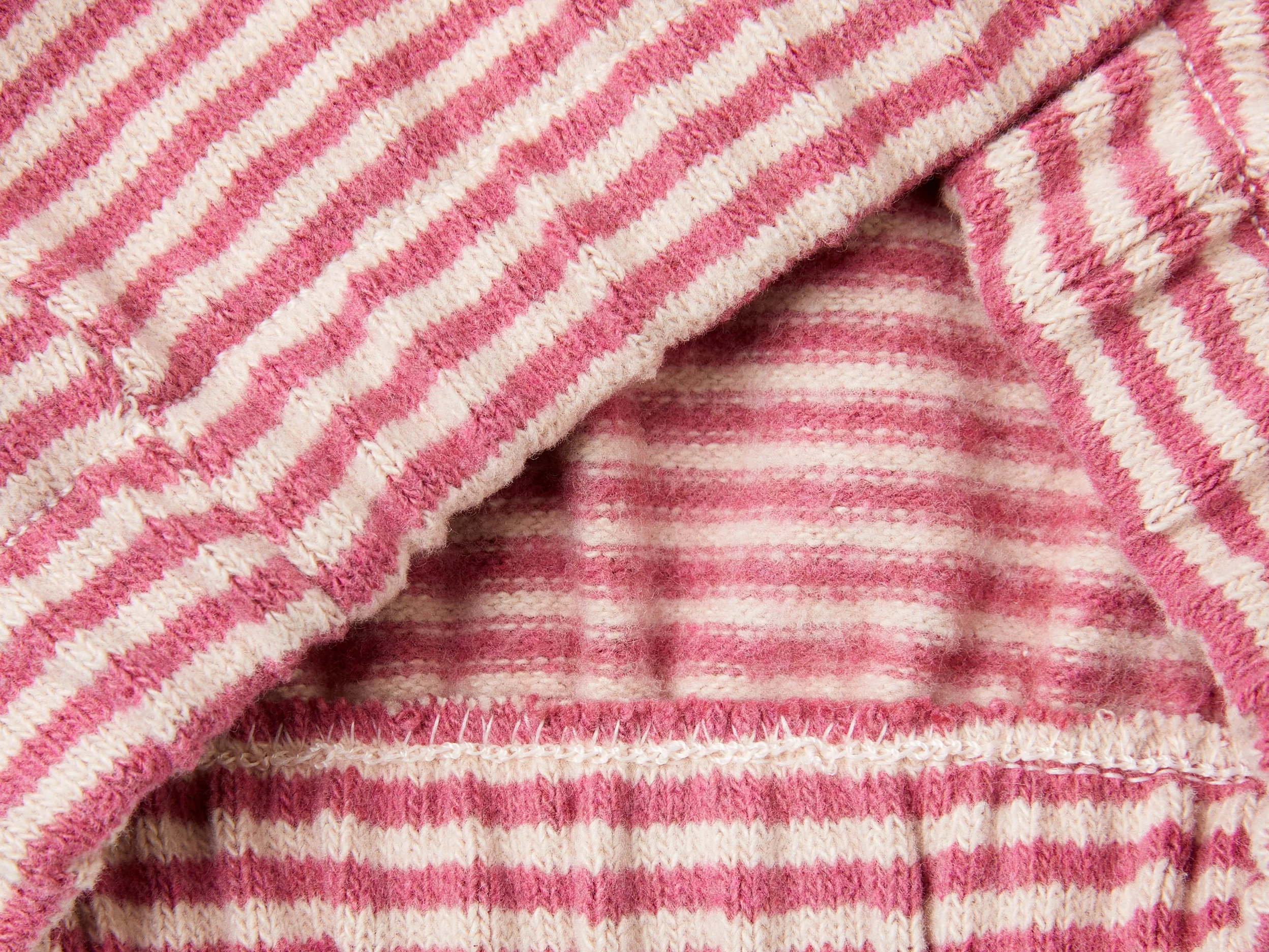 Felpa a righe in misto cotone riciclato - Image 3