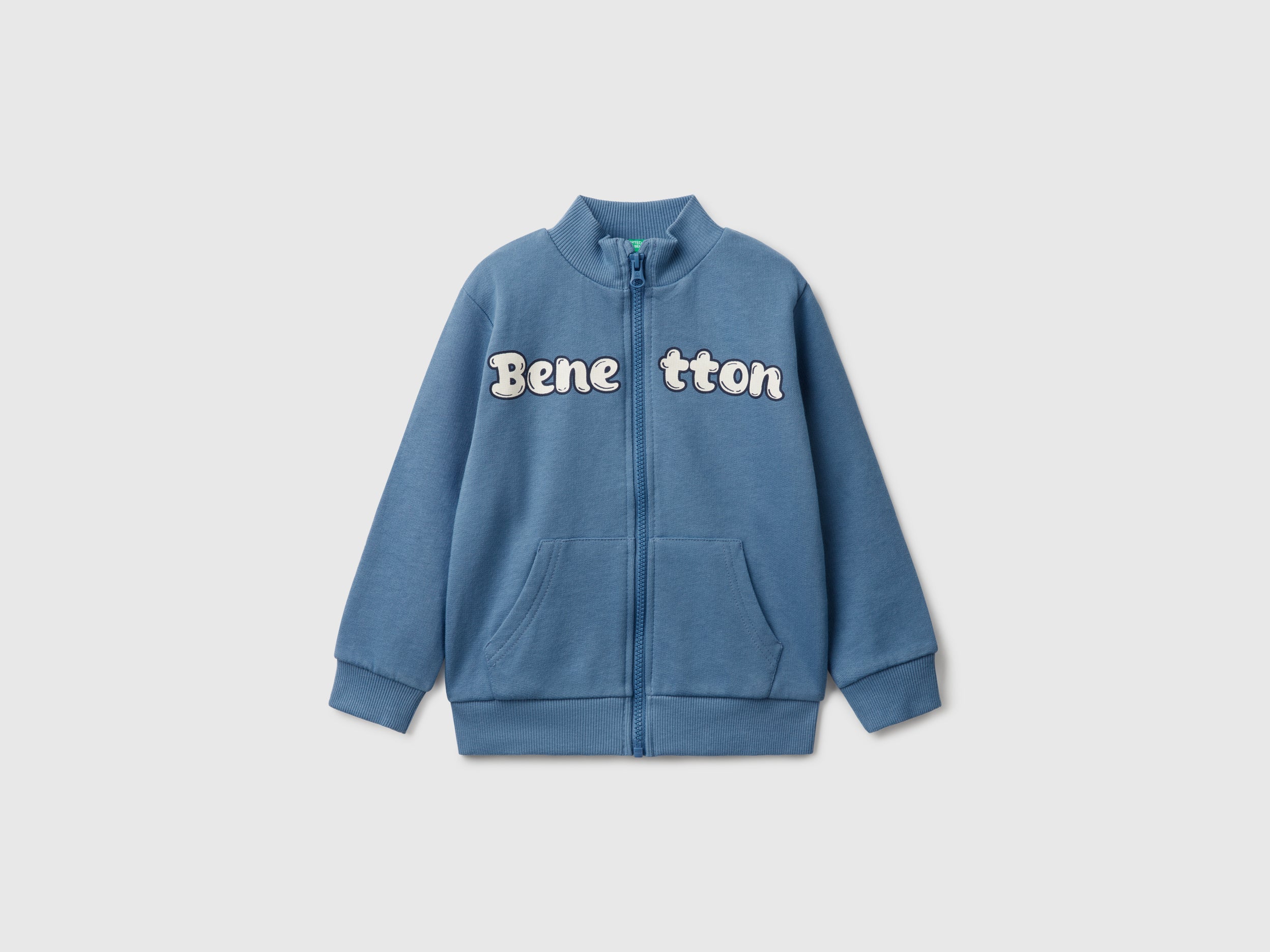 Felpa in cotone con zip