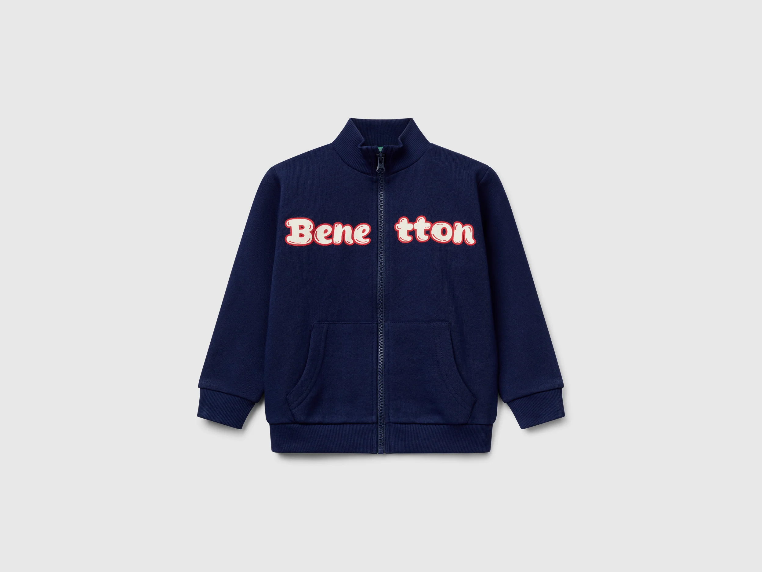 Felpa in cotone con zip