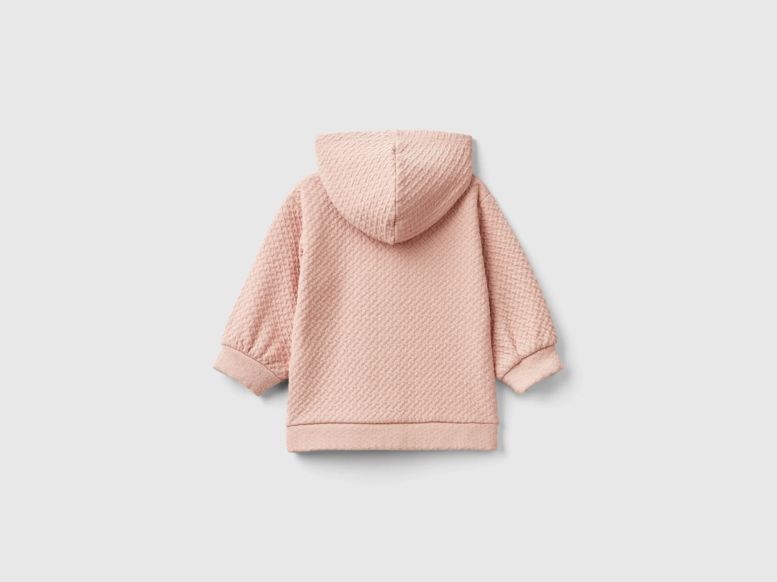 Felpa jacquad con zip e cappuccio - Image 2