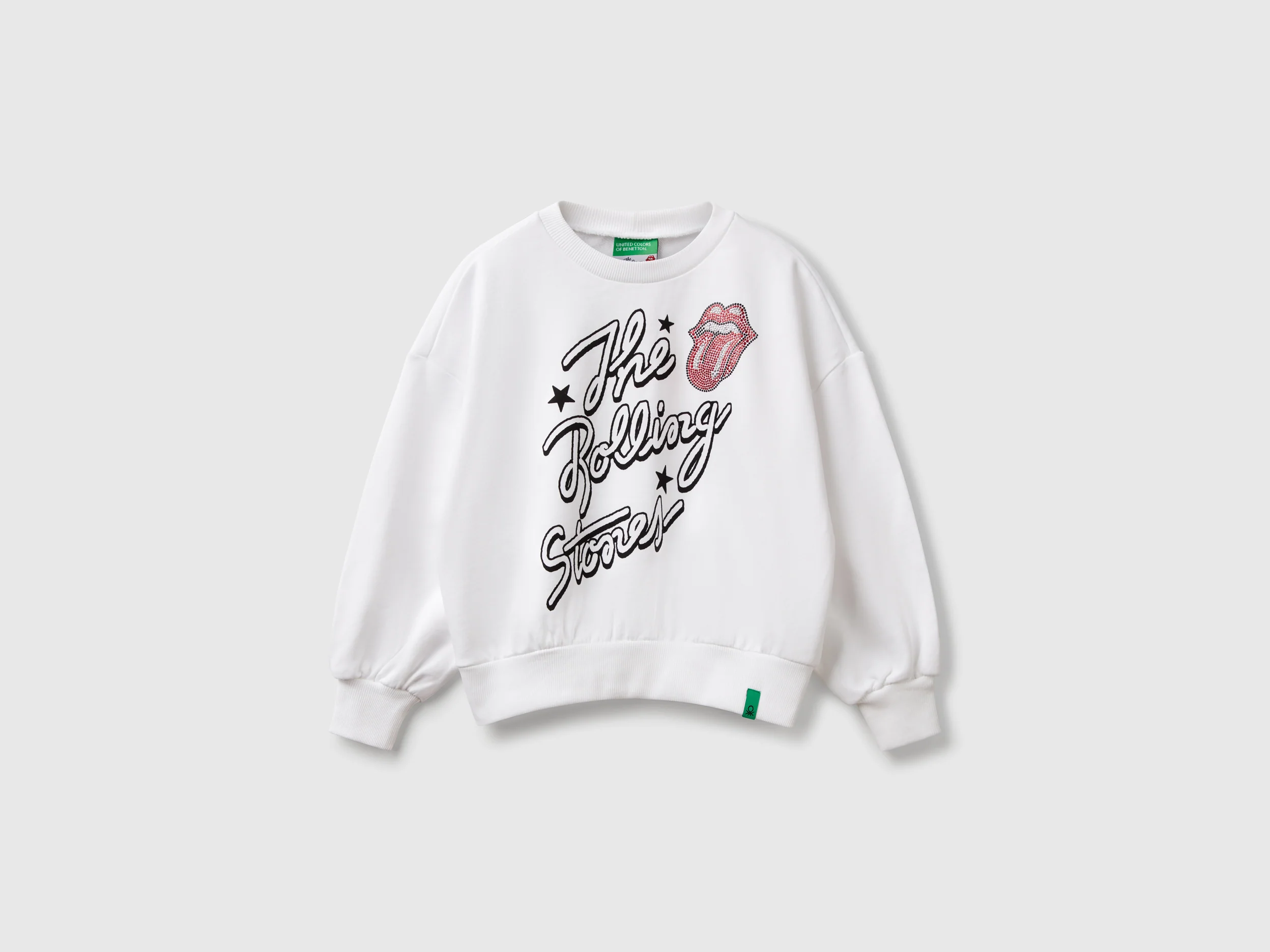 Felpa oversize "The Rolling Stones" con strass